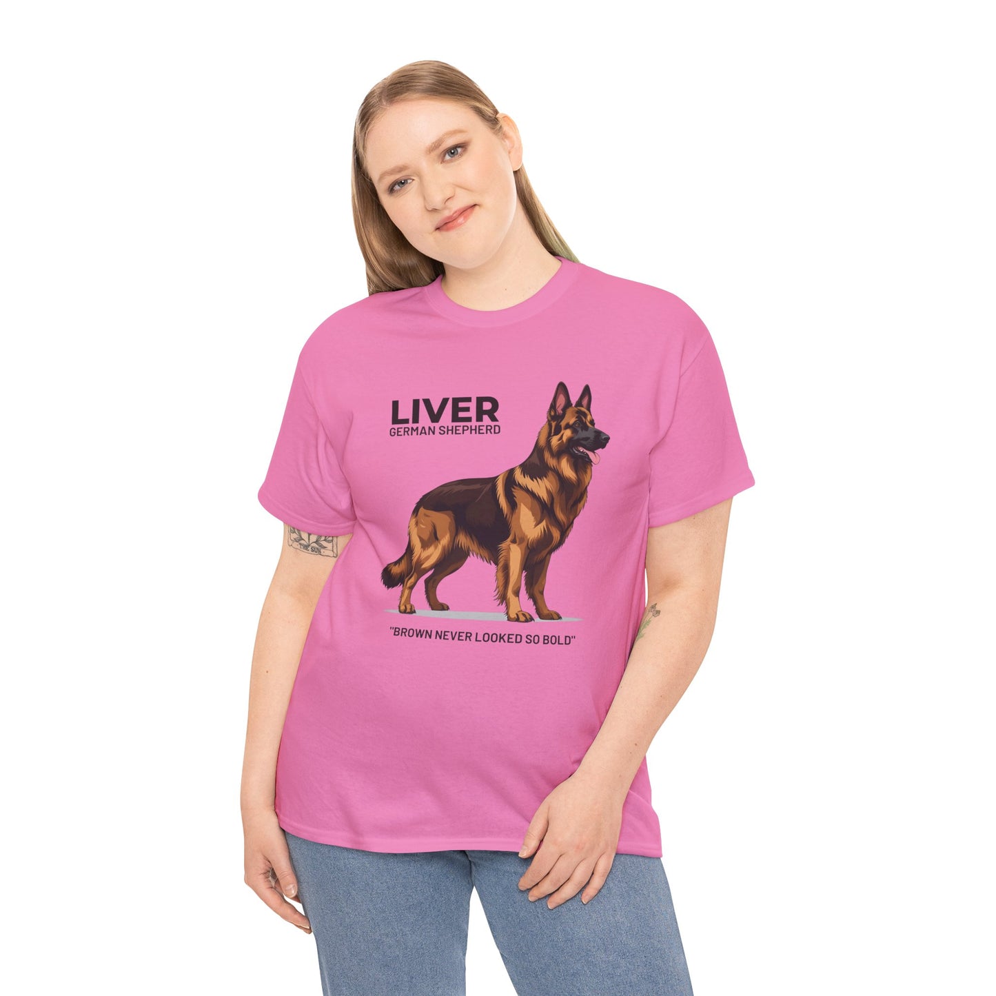 Liver German Shepherd Lover Tee - Brown Never Looked So Bold | Dog Owner Gift, Pet Parent Shirt, Animal Lover Apparel