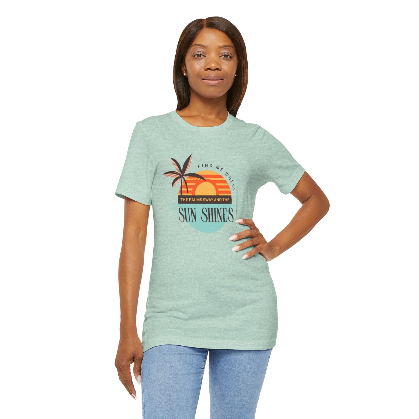 Tropical Vibes Tee - Relaxing Beach Sunset Design for Travelers and Summer Lovers, Perfect Gift for Vacations, Beach Days, and Casual Style