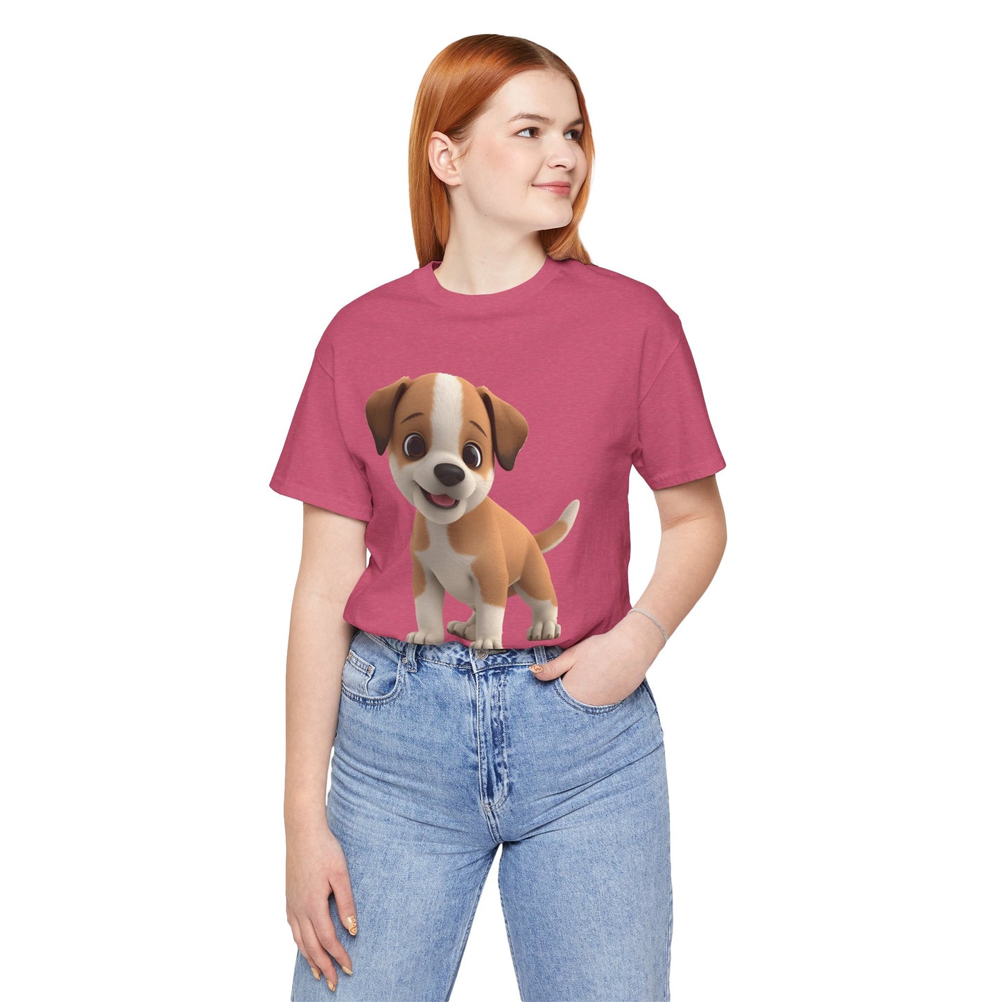 Cute Dog 3D Graphic Tee, Fun Animal Shirt, Dog Lover Gift, Playful Fashion Statement
