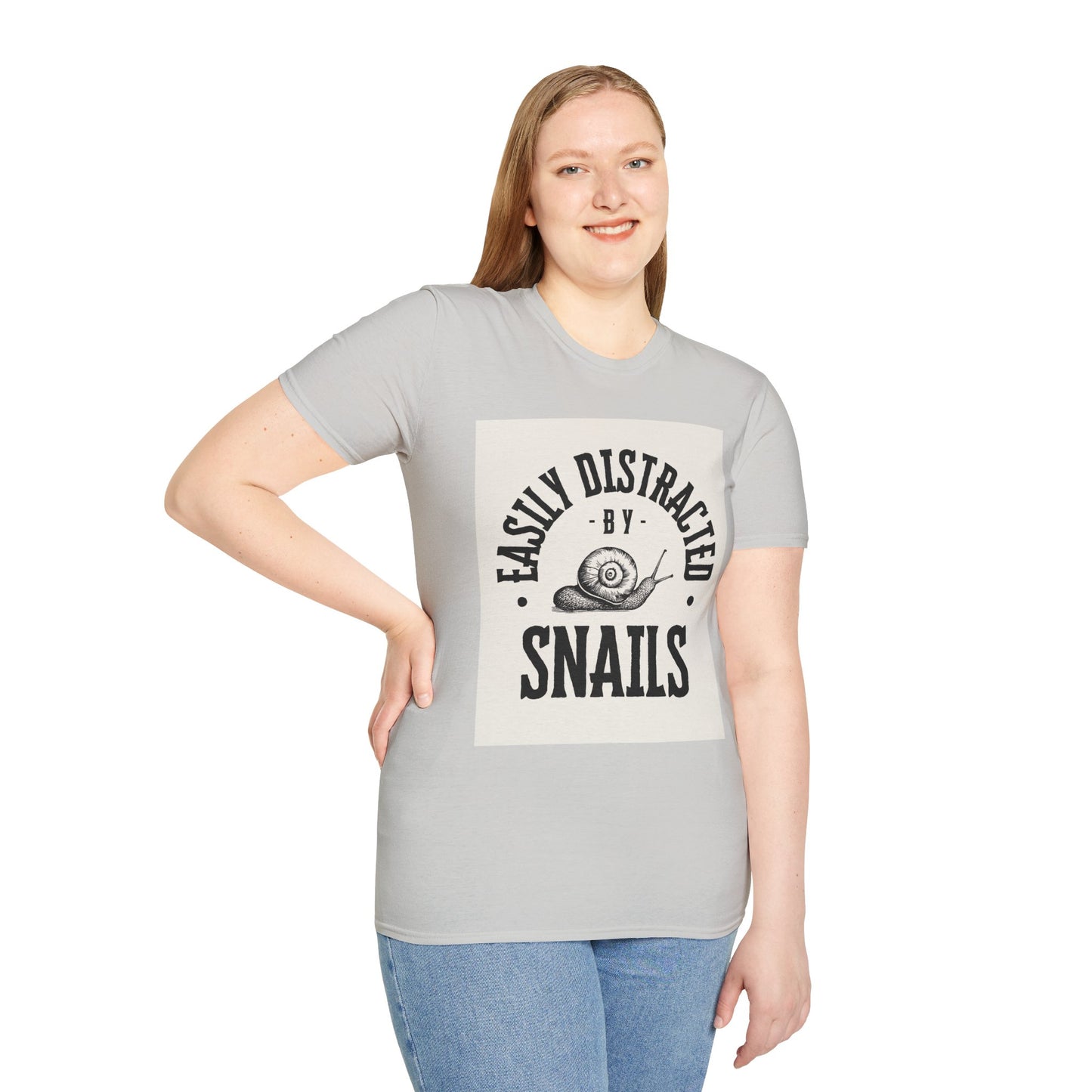 Easily Distracted by Snails Vintage T-Shirt, Funny Snail Tee, Gift for Nature Lovers, Humorous Graphic Shirt, Cute Casual Wear