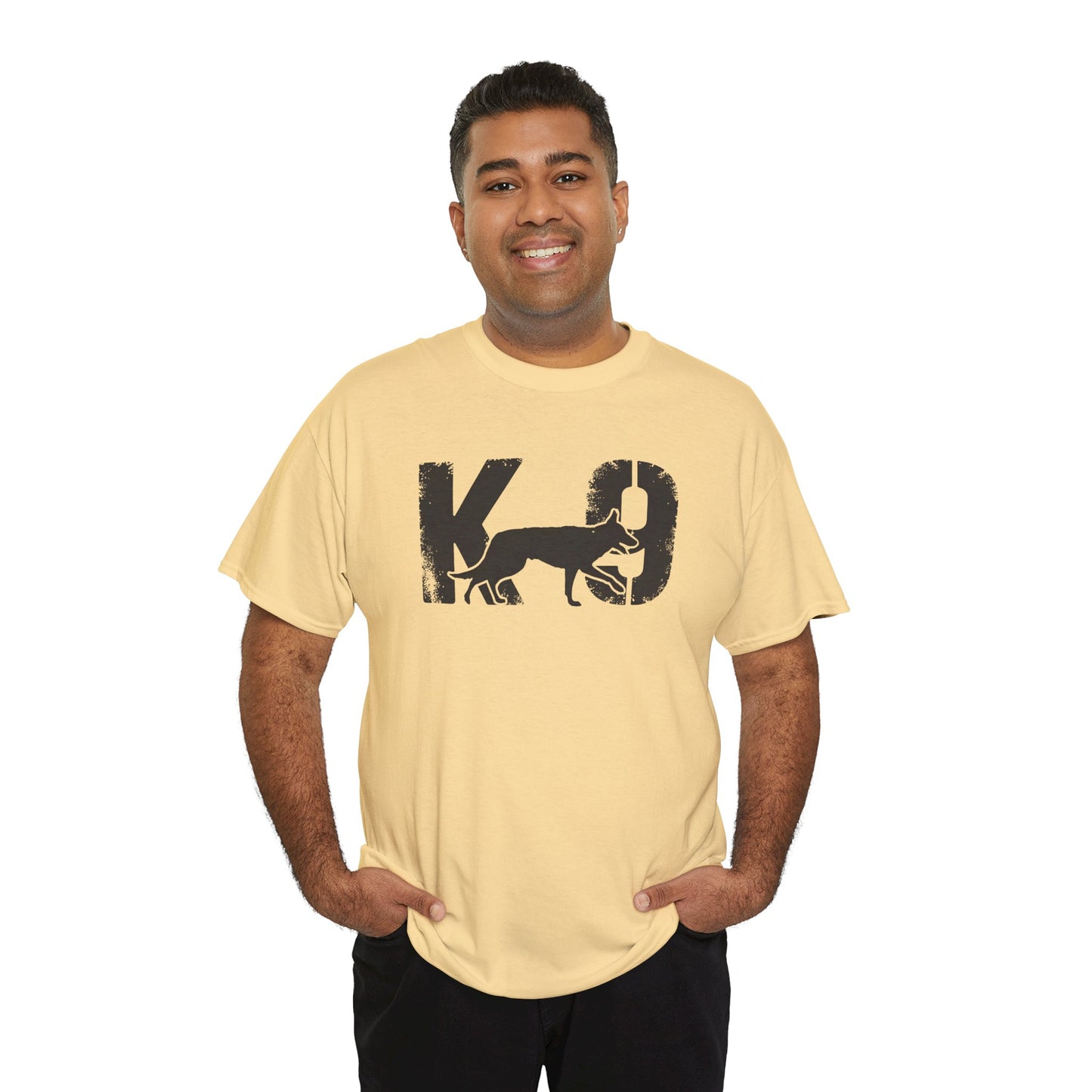 K-9 Dog Lover's Unisex Heavy Cotton Tee | T-Shirt for K-9 Handler | Dog Between K and 9 Design