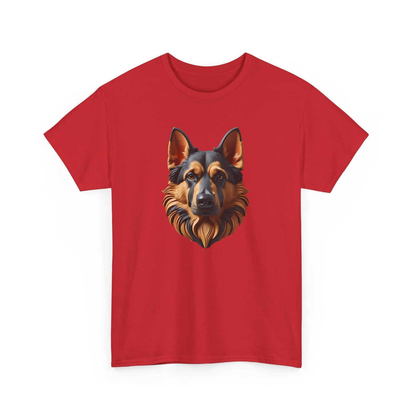 German Shepherd Lover Tee With 3D Design, Unisex Cotton Shirt, Dog T-Shirt, Pet Lovers Gift, Animal Enthusiast Apparel