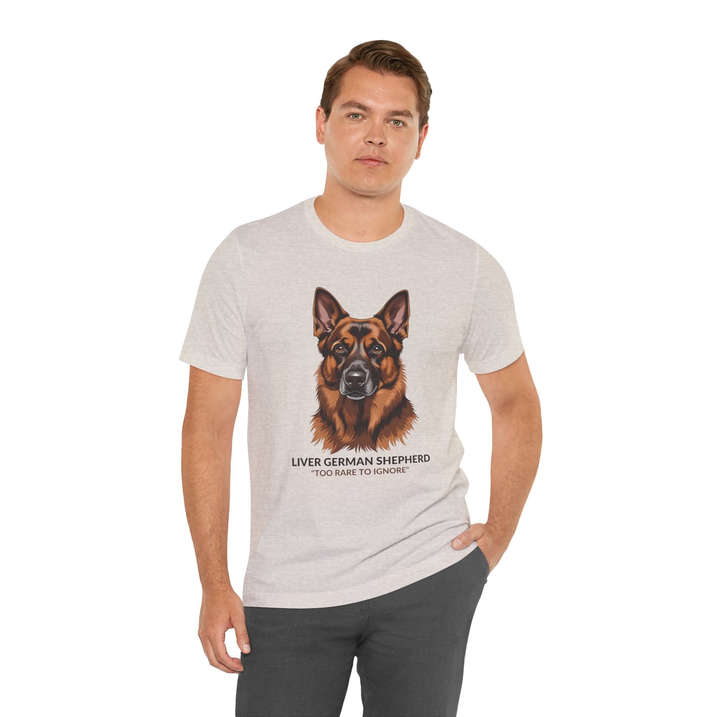 Liver German Shepherd Dog Lover Tee - To Rare To Ignore | Perfect Gift for Pet Owners, Animal Lover Merchandise, Casual Wear, Unique Dog Shirt