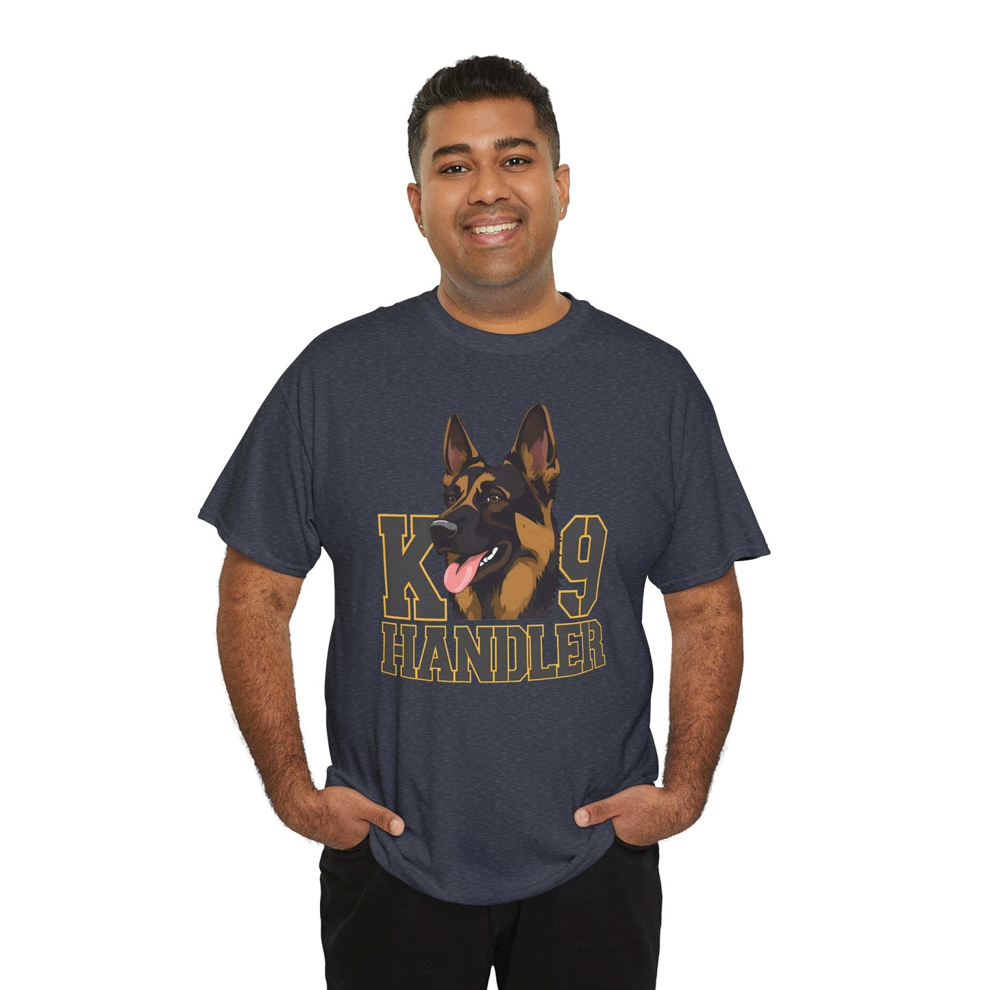 German Shepherd K9 Handler Tee, Perfect for Dog Lovers, Gift for Pet Owners, Unisex Cotton T-Shirt