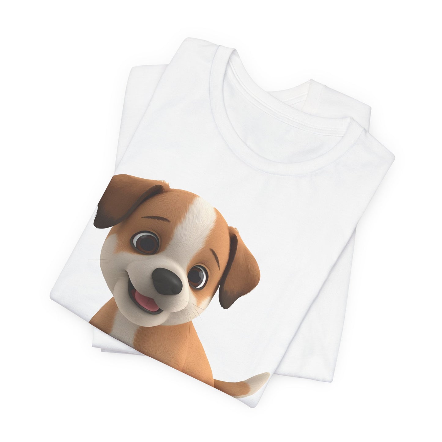 Cute Dog 3D Graphic Tee, Fun Animal Shirt, Dog Lover Gift, Playful Fashion Statement