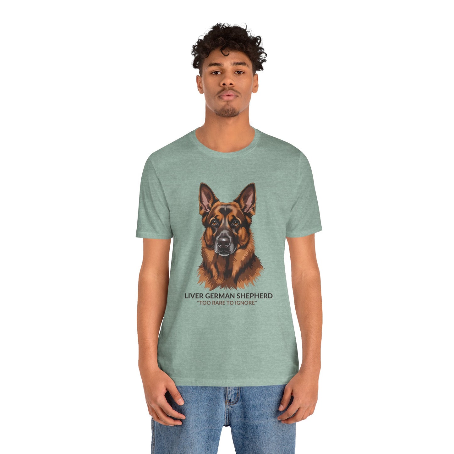 Liver German Shepherd Dog Lover Tee - To Rare To Ignore | Perfect Gift for Pet Owners, Animal Lover Merchandise, Casual Wear, Unique Dog Shirt