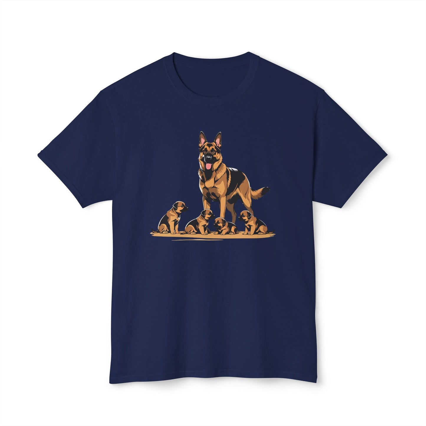 Adorable German Shepherd Family T-Shirt | Dog Lover Gift, Pet Owners Tee, Animal Lovers Apparel, Cute Canine Shirt, Father's Day Gift