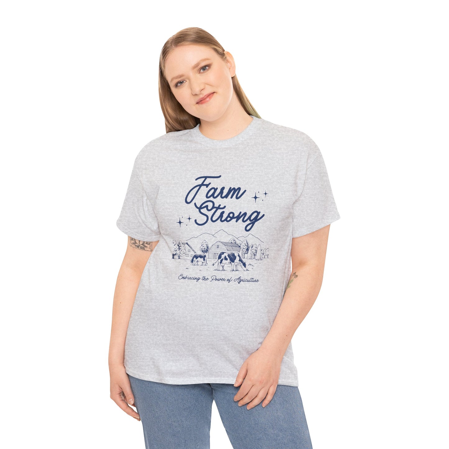 Farm Strong Unisex Cotton Tee - Embracing the Power of Agriculture, Motivational Shirt, Inspirational Tee
