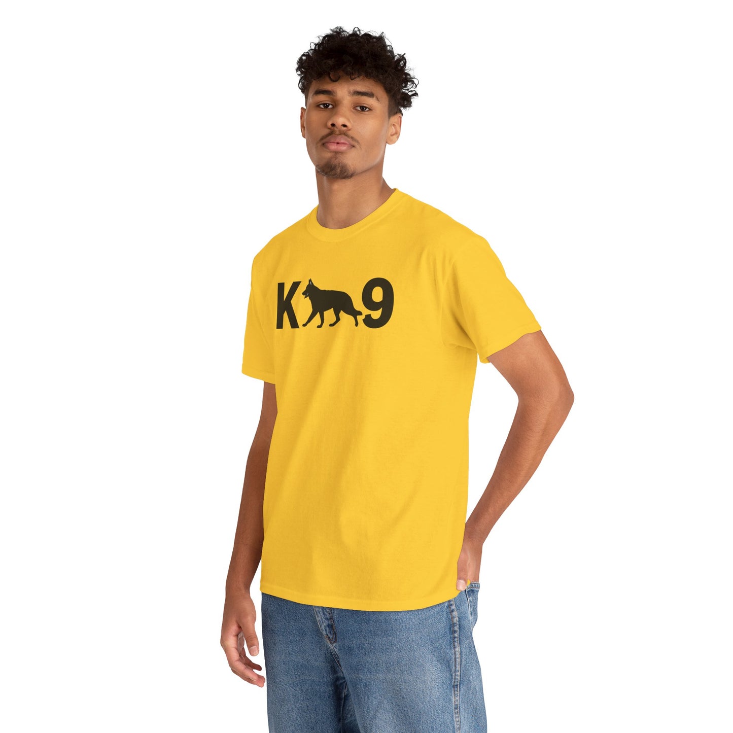 Black German Shepherd K9 Unisex Heavy Cotton Tee - Perfect for Dog Lovers, Pet Owners