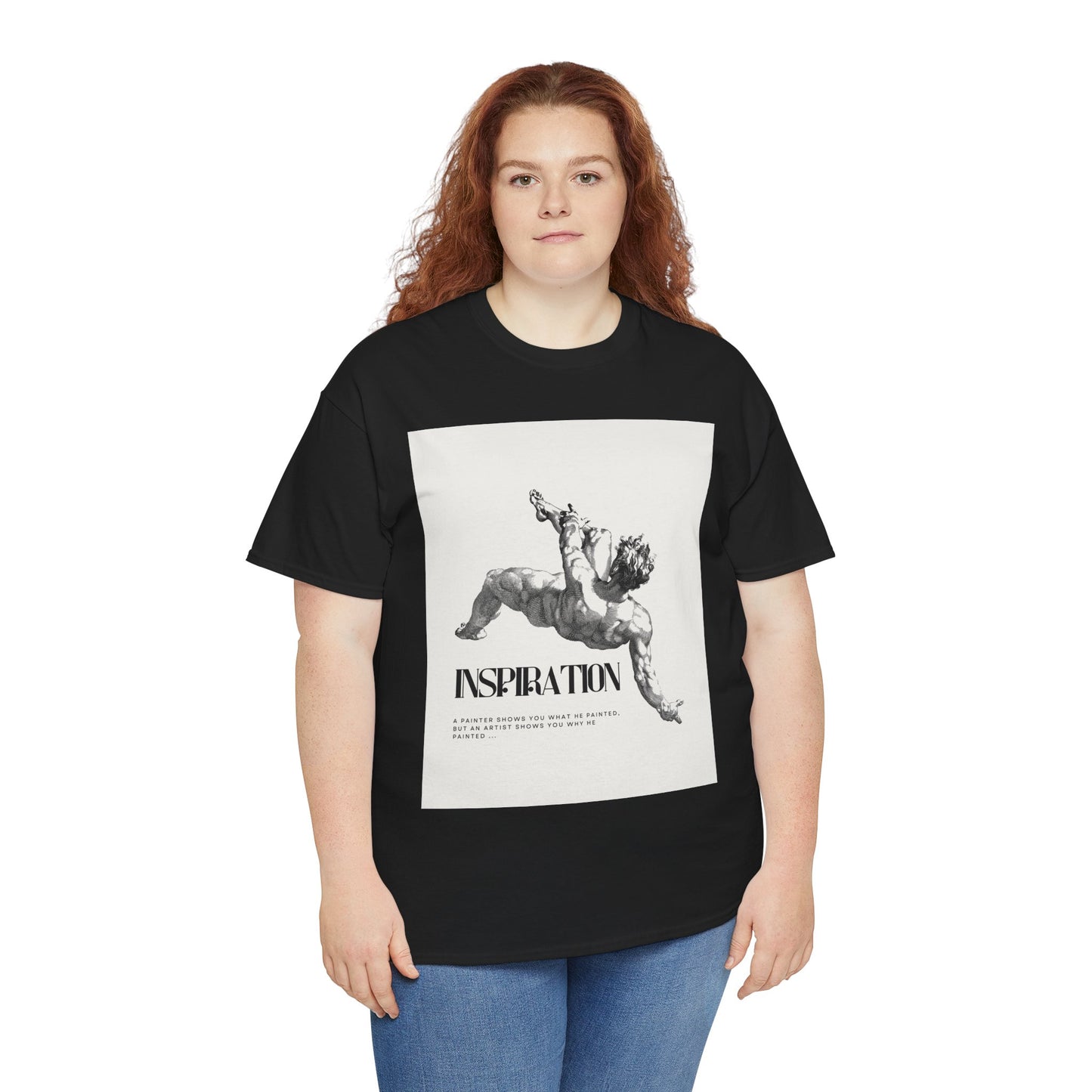 Inspiration Unisex Heavy Cotton Tee, Motivational Shirt, Gift for Artists, Casual Wear, Quote T-Shirt, Birthday Gift