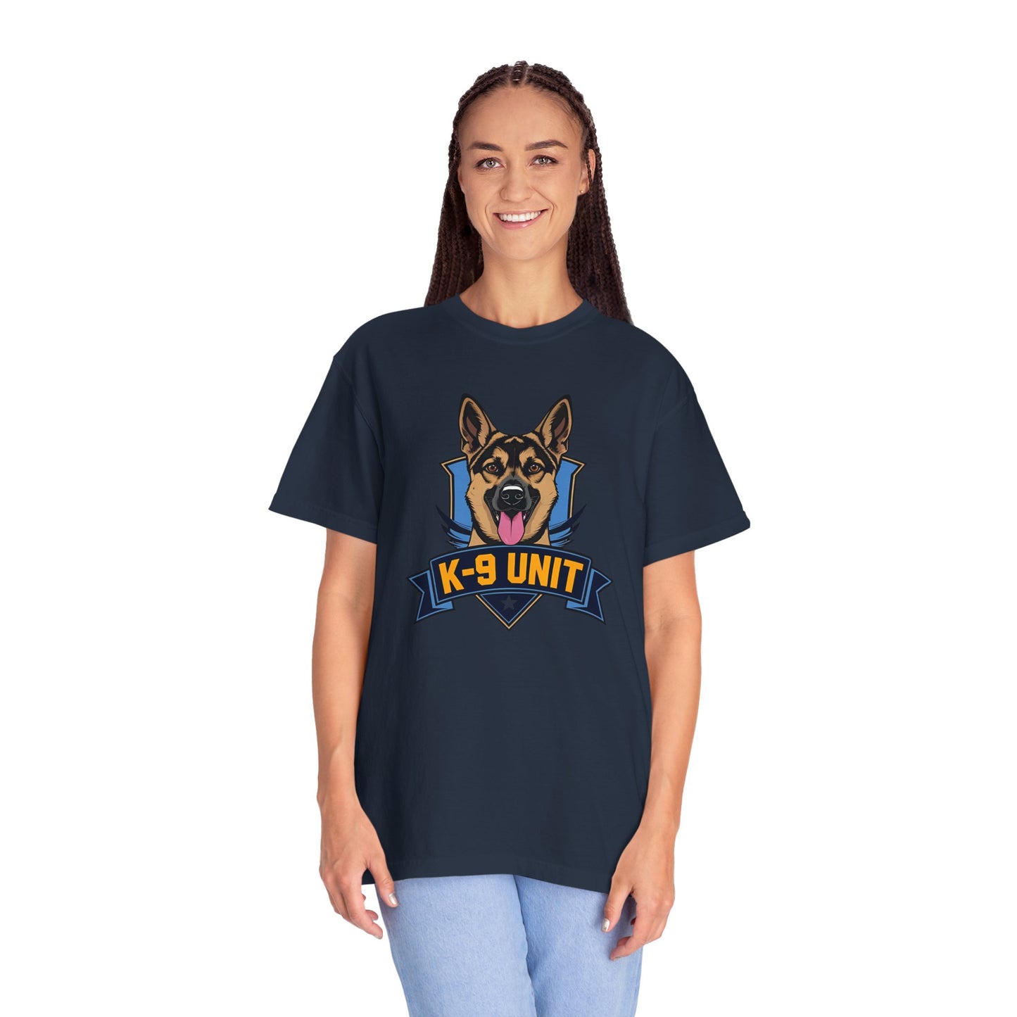 K-9 Unit Unisex Garment-Dyed T-shirt for Dog Lovers, Pet Owner Gift, Casual Wear