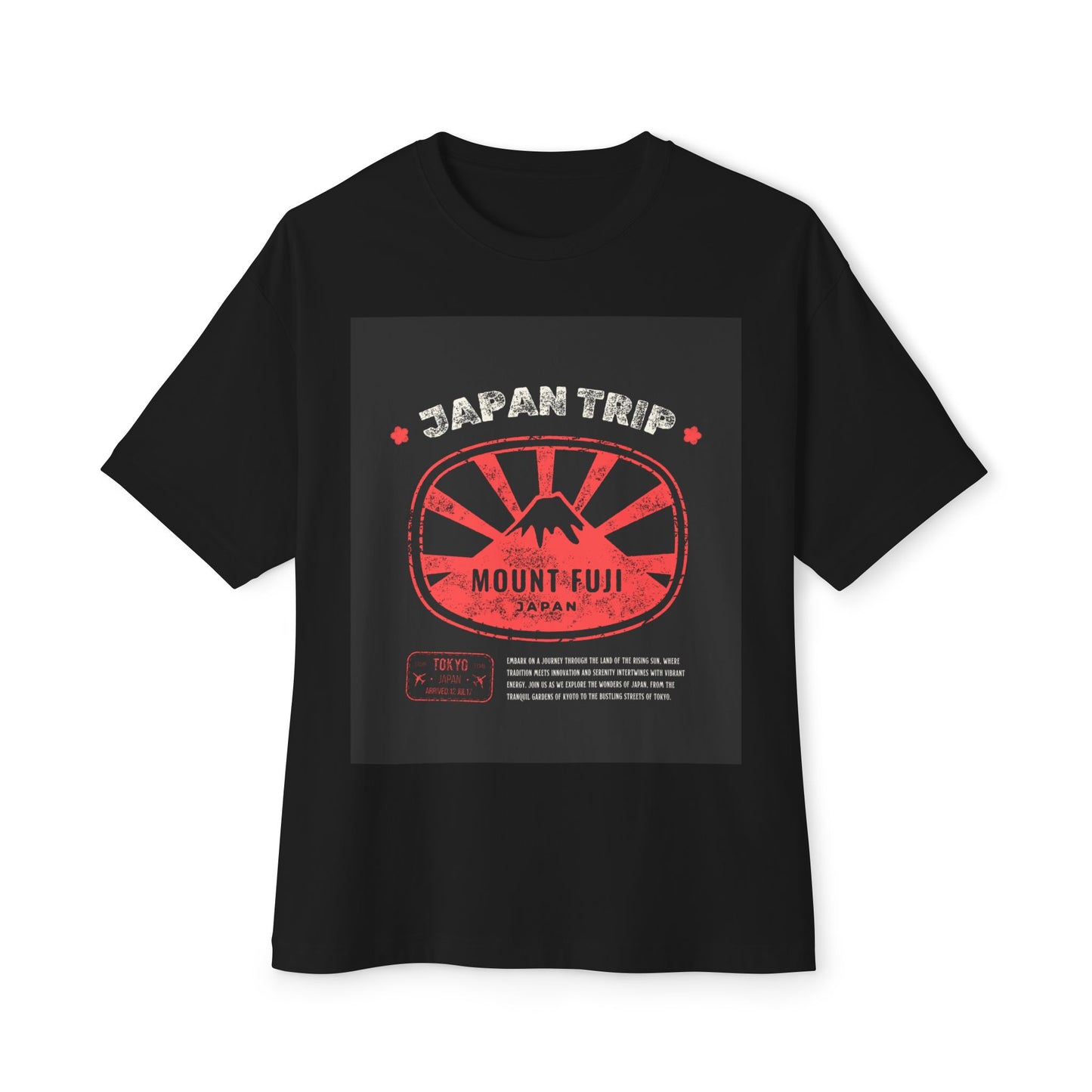 Japan Trip Oversized Tee, Travel Shirt, Unisex Graphic Tee, Mount Fuji Apparel, Casual Summer Top, Vacation Wear, Gift for Travelers