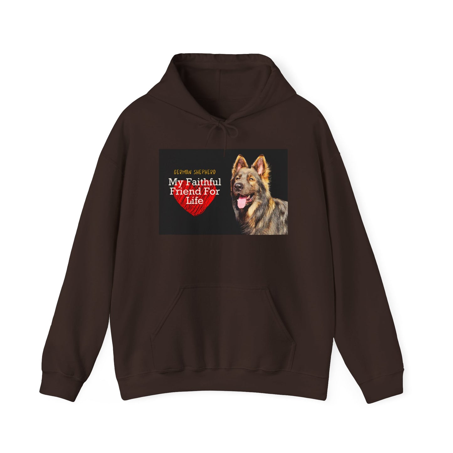 Unisex Dog Lover Hoodie With Old-fashioned German Shepherd and Quote My Faithful Friend For Life