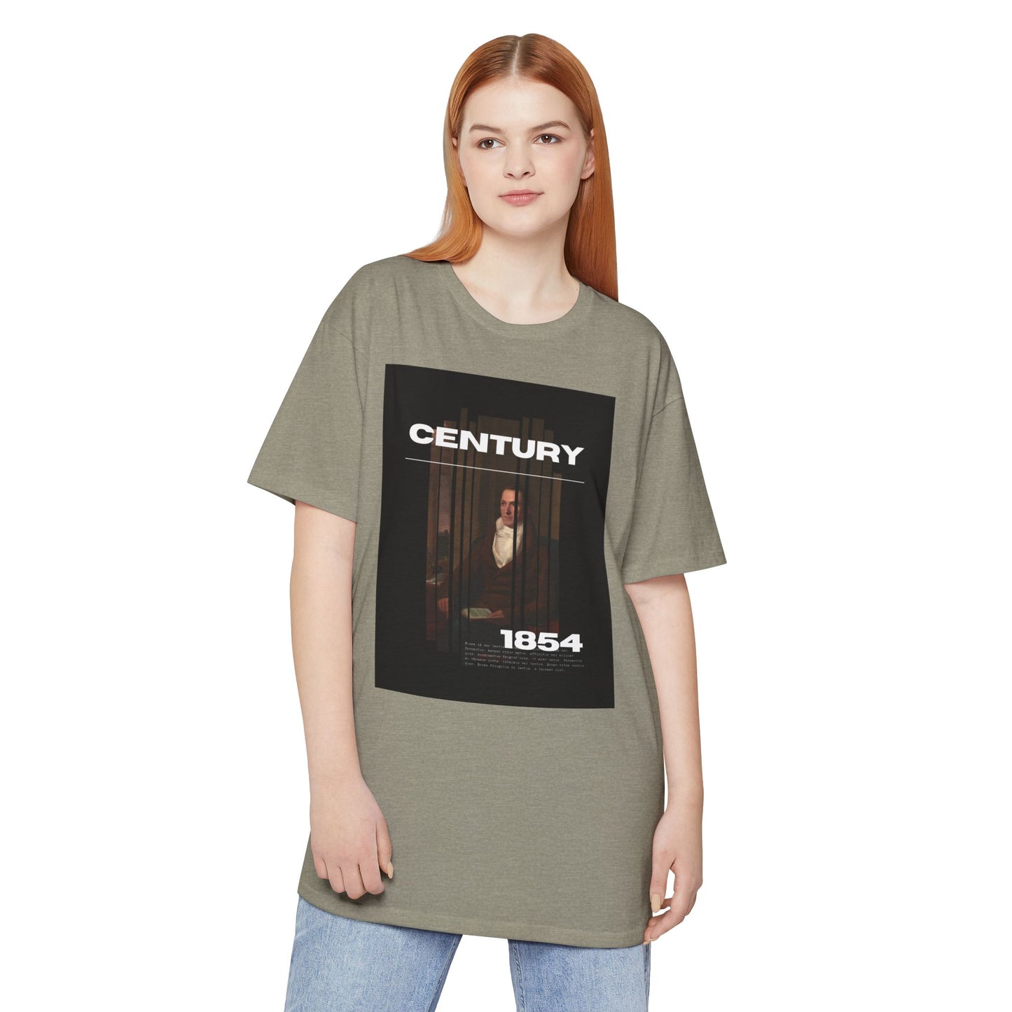 Urban Graphic Tee - Century 1854, Unisex Long Body Tee, Casual Streetwear, Perfect Gift for Art Lovers, Hipster Fashion