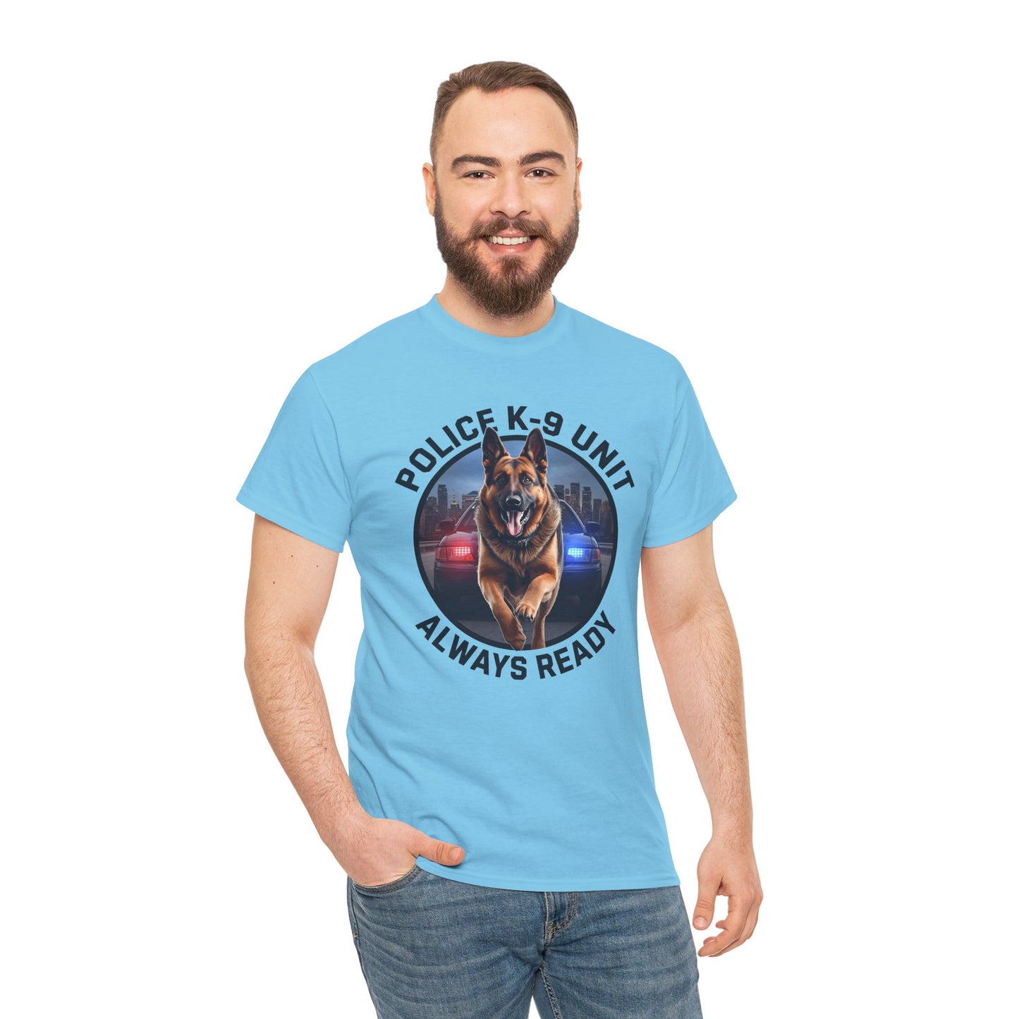 Police K-9 Unit Tee, Always Ready Graphic Tee, Dog Lover Gift, Police Support Shirt, Police Dog Merchandise