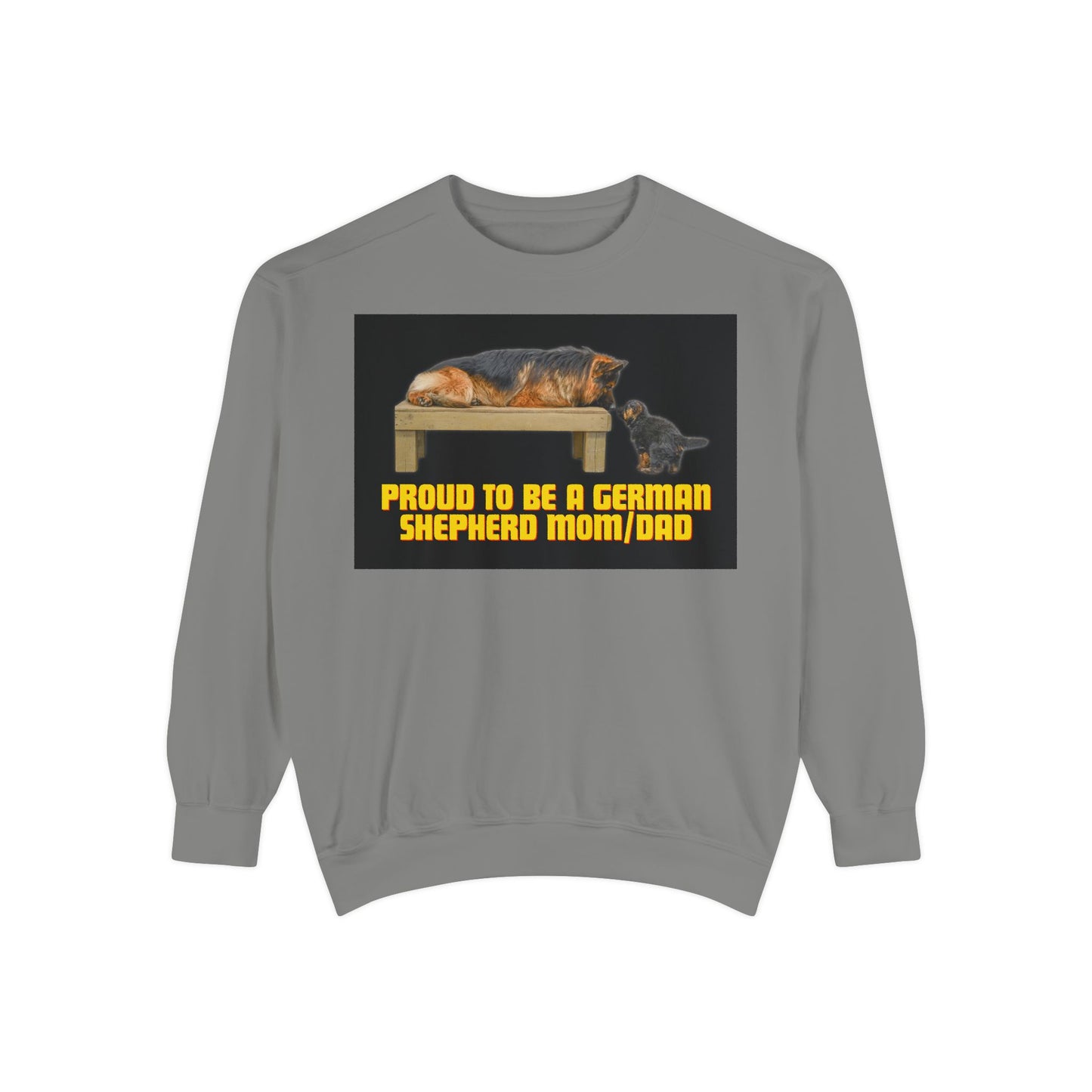 Unisex Proud German Shepherd Mom/Dad Sweatshirt - Garment-Dyed