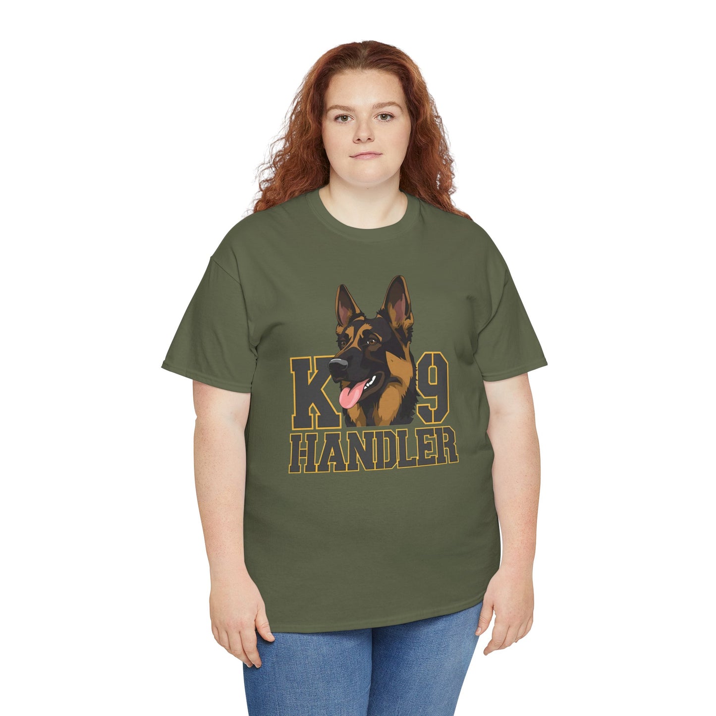 German Shepherd K9 Handler Tee, Perfect for Dog Lovers, Gift for Pet Owners, Unisex Cotton T-Shirt