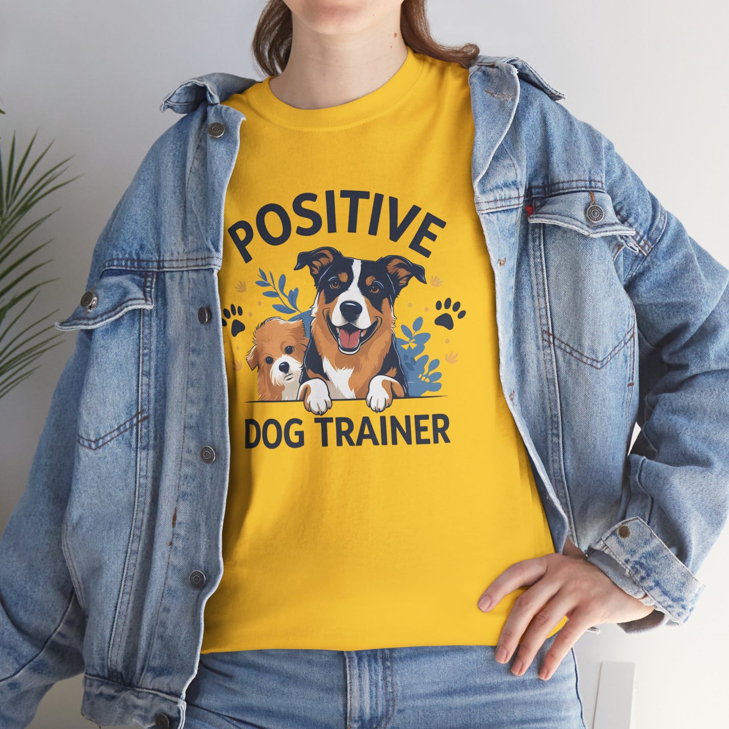 Positive Dog Trainer Tee, Dog Lover Gift, Unisex Cotton T-Shirt, Pet Training Apparel, Animal Care, Casual Dog Shirt