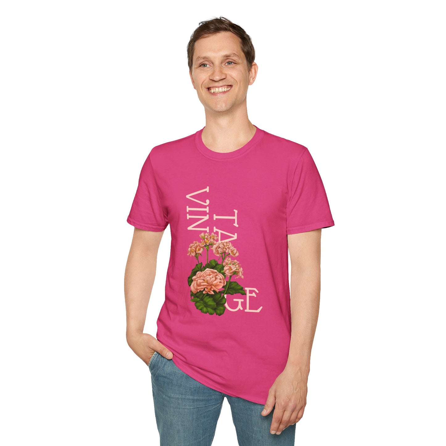 Vintage Floral Graphic Tee, Retro Flower Shirt, Unisex Casual T-Shirt, Gift for Plant Lovers, Summer Fashion