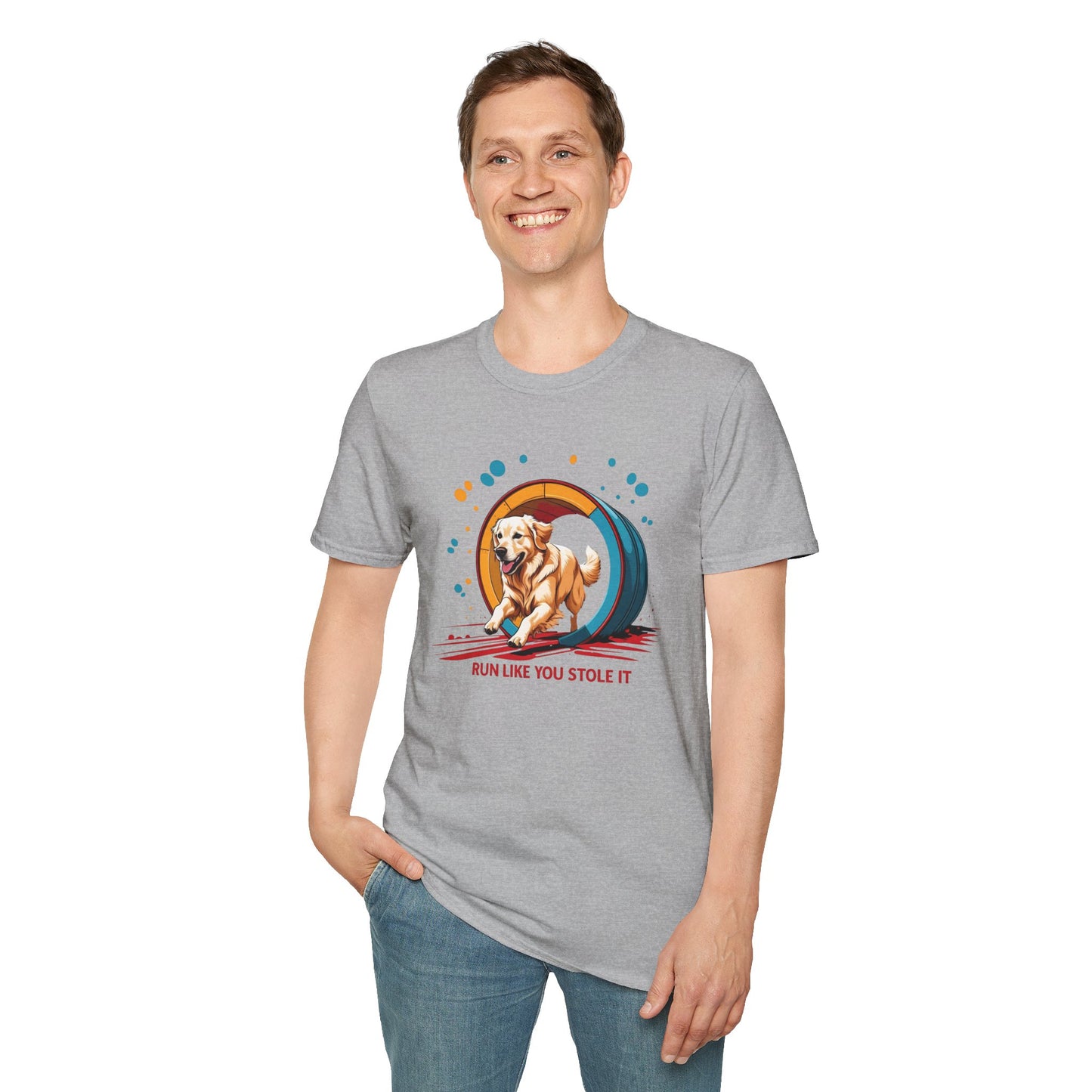 Dog Agility T-Shirt - Run Like You Stole It, Perfect for Dog Trainers, Summer Outfits, Fun Casual Wear