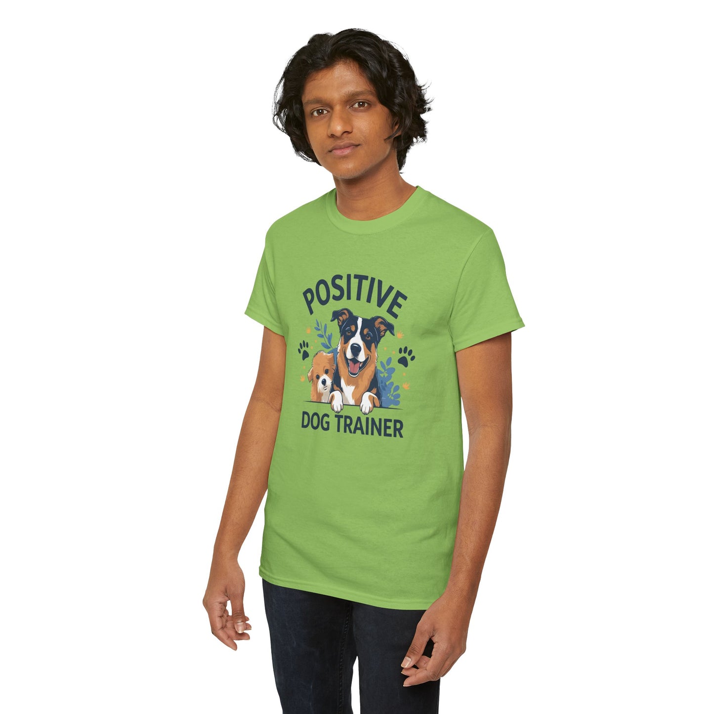 Positive Dog Trainer Tee, Dog Lover Gift, Unisex Cotton T-Shirt, Pet Training Apparel, Animal Care, Casual Dog Shirt