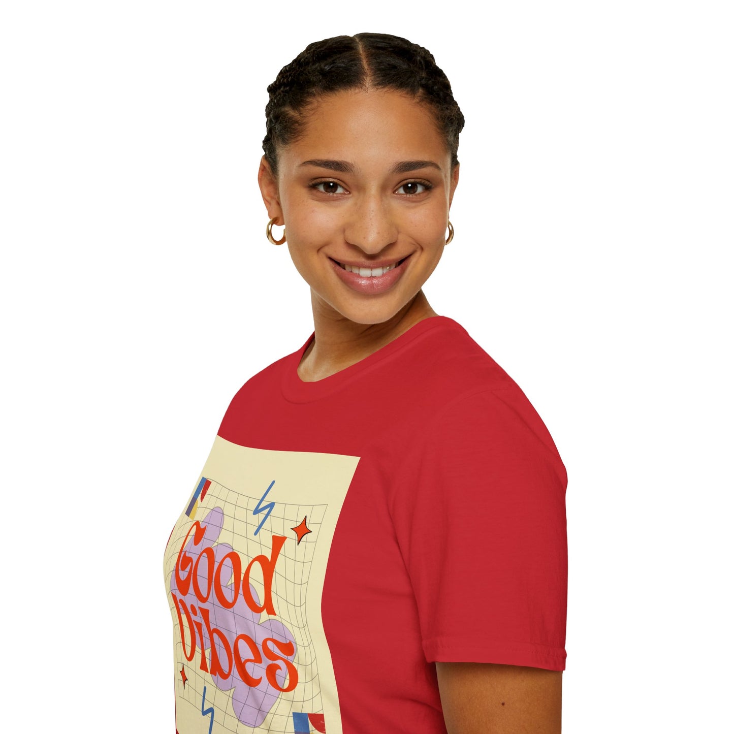 Good Vibes Unisex Softstyle T-Shirt, Relaxed Fit Tee, Casual Wear, Gift Idea, Positive Quotes, Everyday Comfort, Summer Fashion