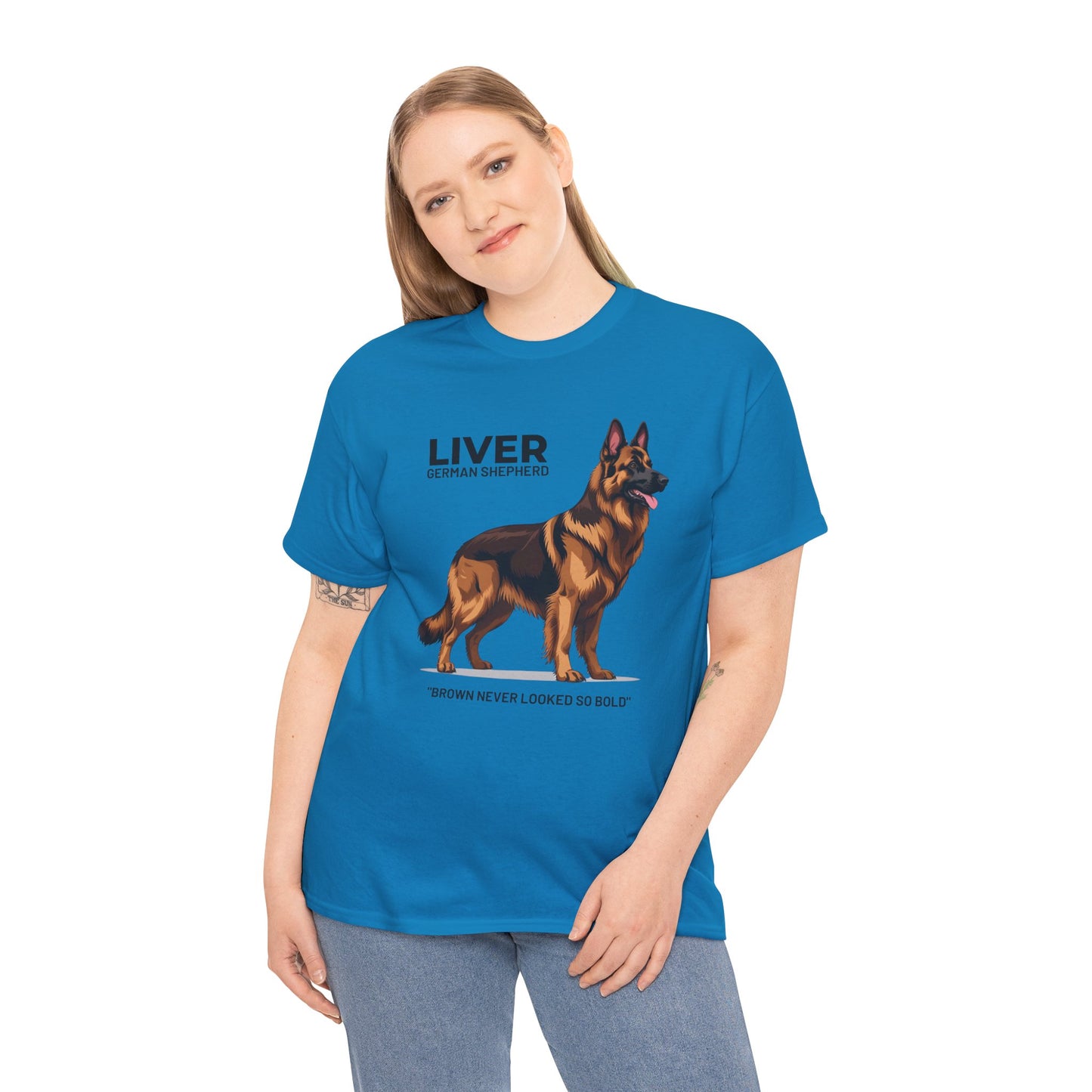 Liver German Shepherd Lover Tee - Brown Never Looked So Bold | Dog Owner Gift, Pet Parent Shirt, Animal Lover Apparel