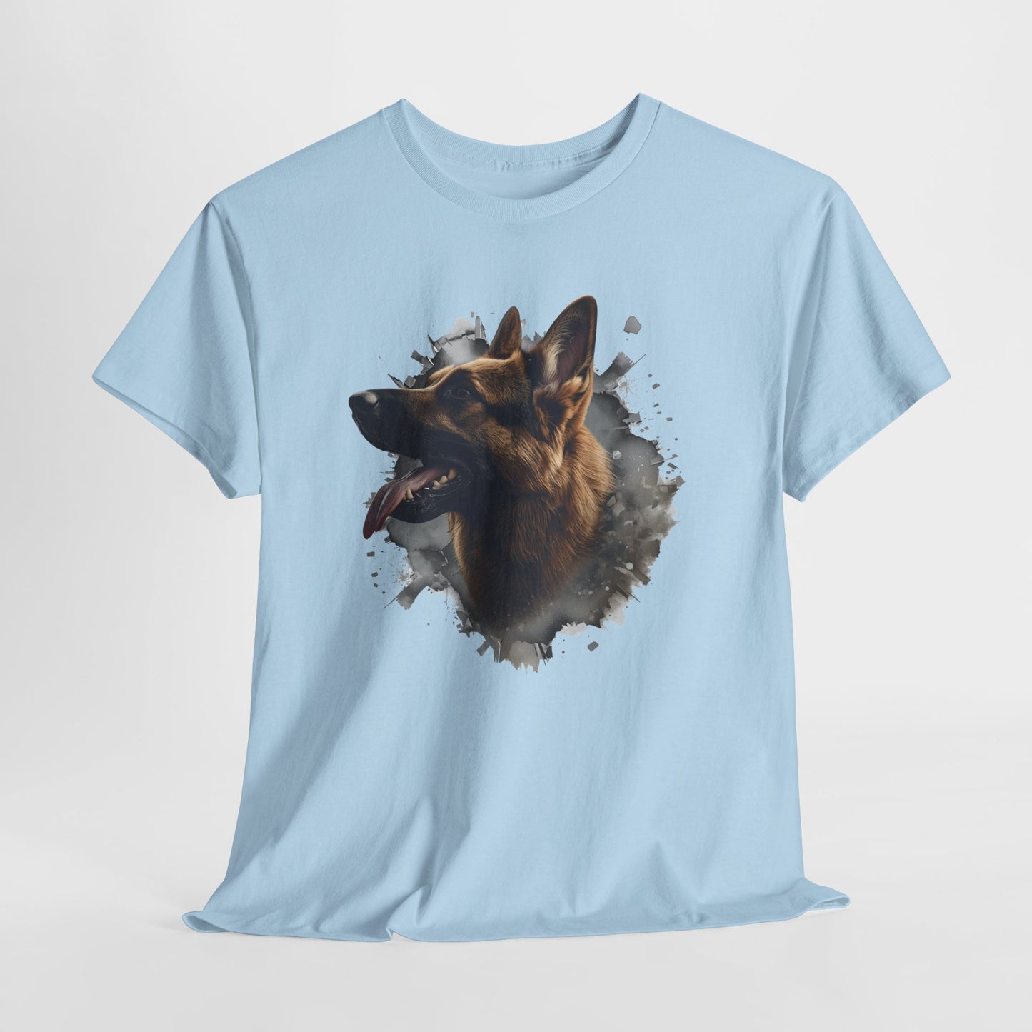 German Shepherd Lover Tee With 3D Design, Unisex Cotton Shirt, Dog T-Shirt, Pet Lovers Gift, Animal Enthusiast Apparel