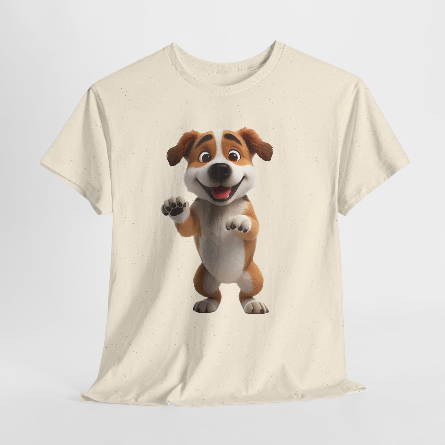 Cute Dog 3D Graphic Tee, Unisex Heavy Cotton T-Shirt, Dog Lover Gift, Fun Casual Wear