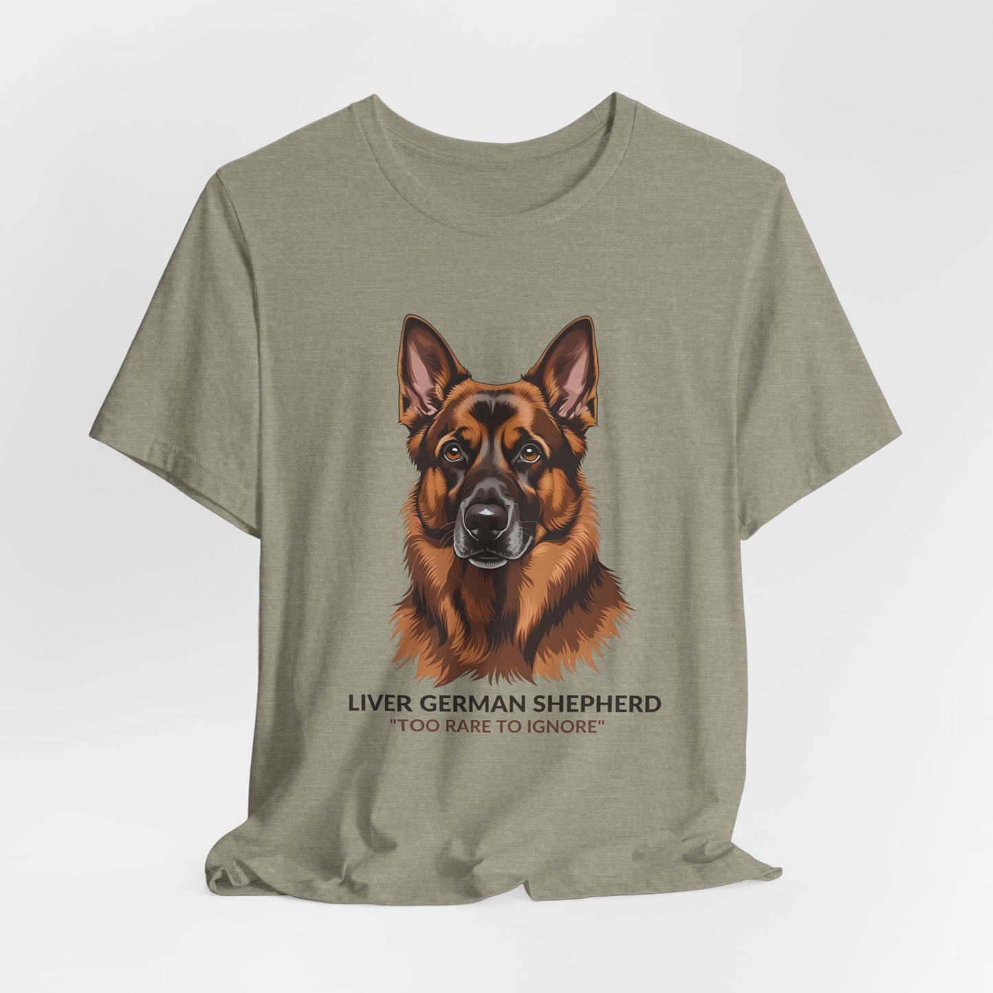 Liver German Shepherd Dog Lover Tee - To Rare To Ignore | Perfect Gift for Pet Owners, Animal Lover Merchandise, Casual Wear, Unique Dog Shirt