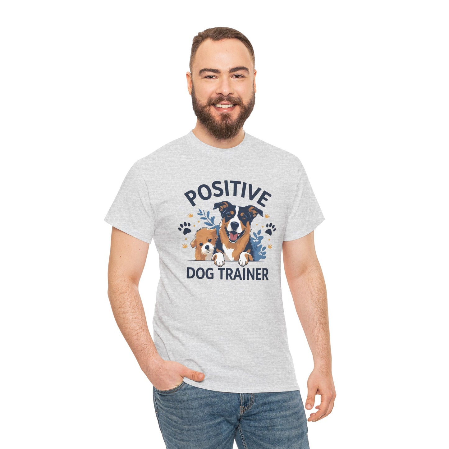 Positive Dog Trainer Tee, Dog Lover Gift, Unisex Cotton T-Shirt, Pet Training Apparel, Animal Care, Casual Dog Shirt