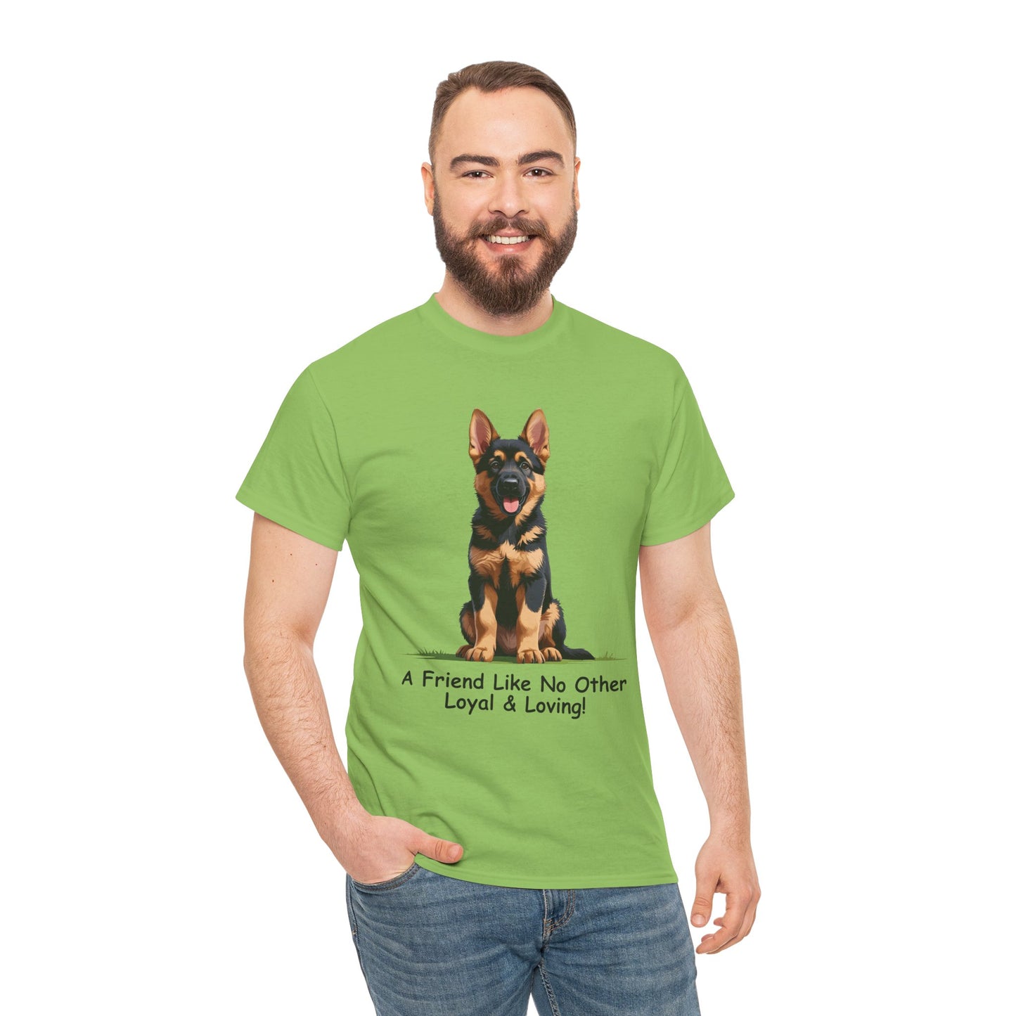 Adorable German Shepherd Puppy Lover Tee: A Friend Like No Other, Dog Owner Gift, Dog Mom Shirt, Gifts for Animal Lovers, Unisex Cotton T-shirt