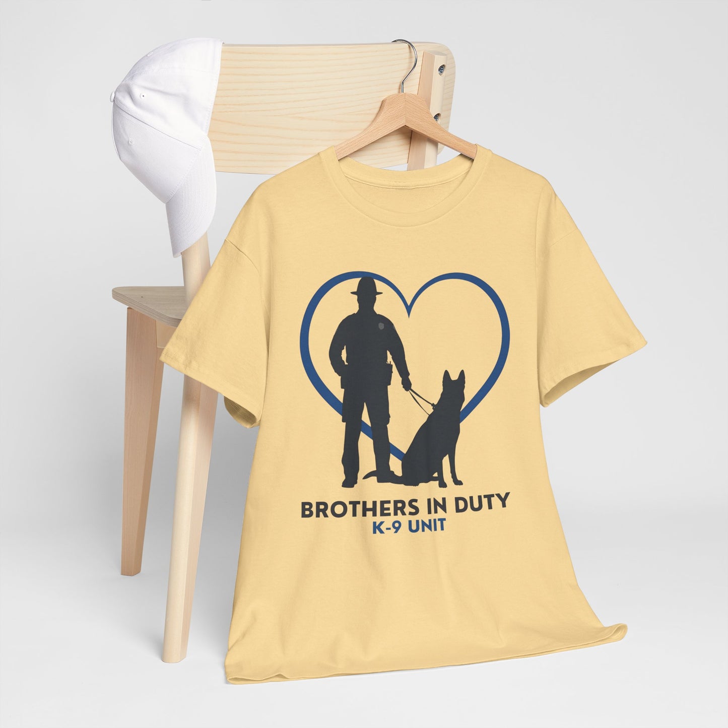 Heartfelt K-9 Unit Tee - Brothers In Duty | Police Officer Gift, Dog Lover Shirt, Law Enforcement Apparel