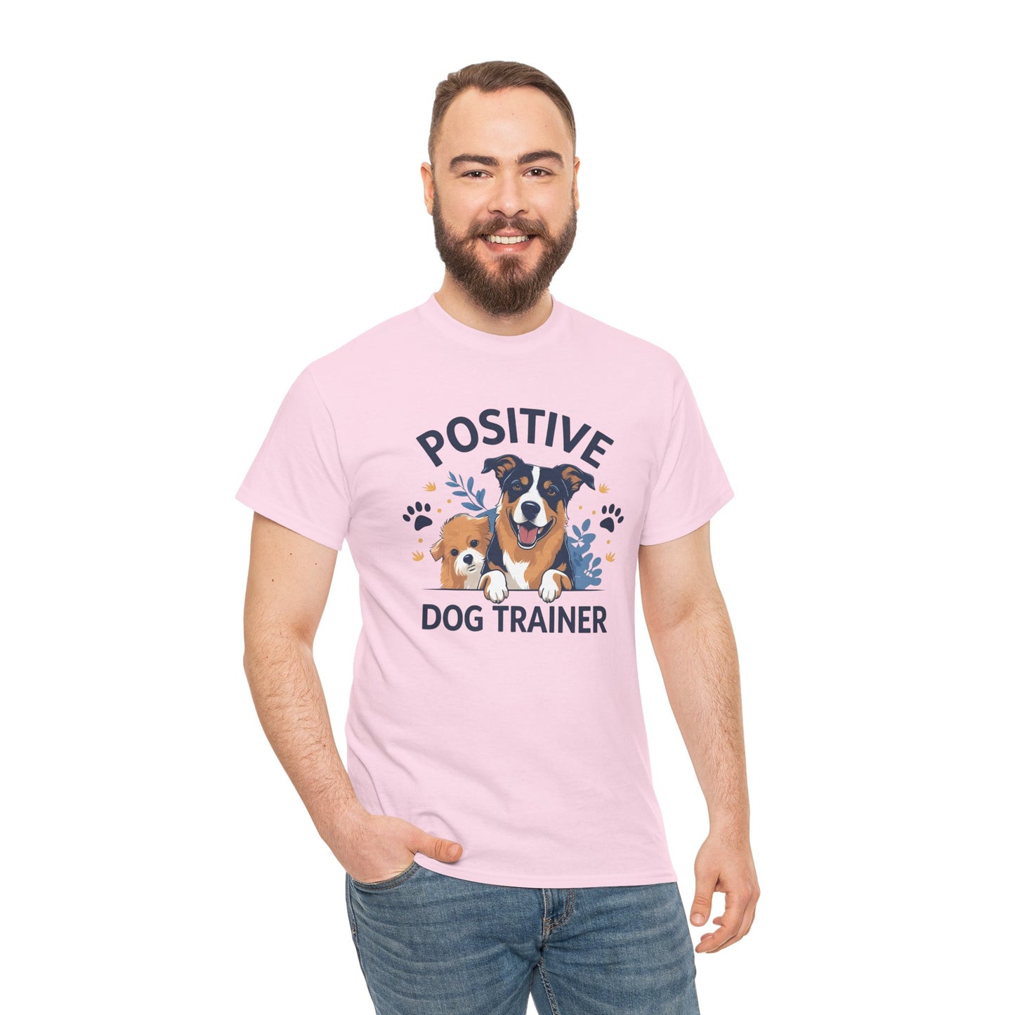 Positive Dog Trainer Tee, Dog Lover Gift, Unisex Cotton T-Shirt, Pet Training Apparel, Animal Care, Casual Dog Shirt