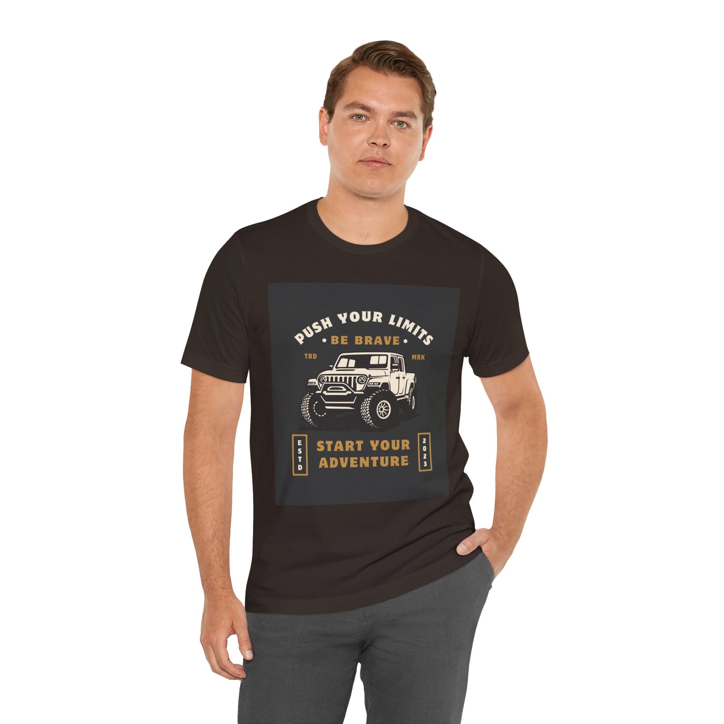 Push Your Limits Adventure-Inspiring Unisex Jersey Tee, Outdoor Shirt, Motivational T-Shirt, Gift for Adventurers, Hiking Apparel, Travel Tee