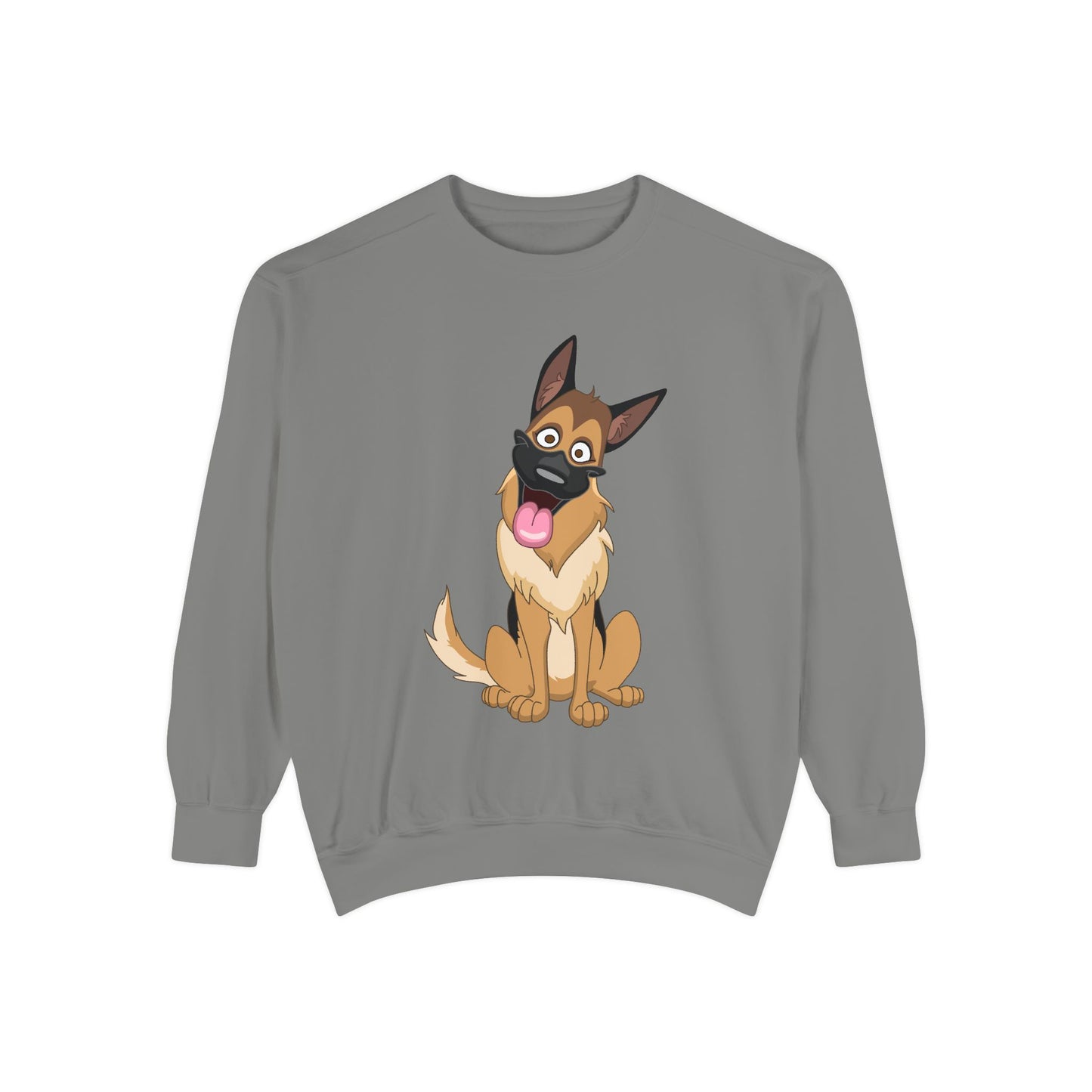 Funny Dog Cartoon Sweatshirt for Pet Lovers - Unisex Garment-Dyed Apparel