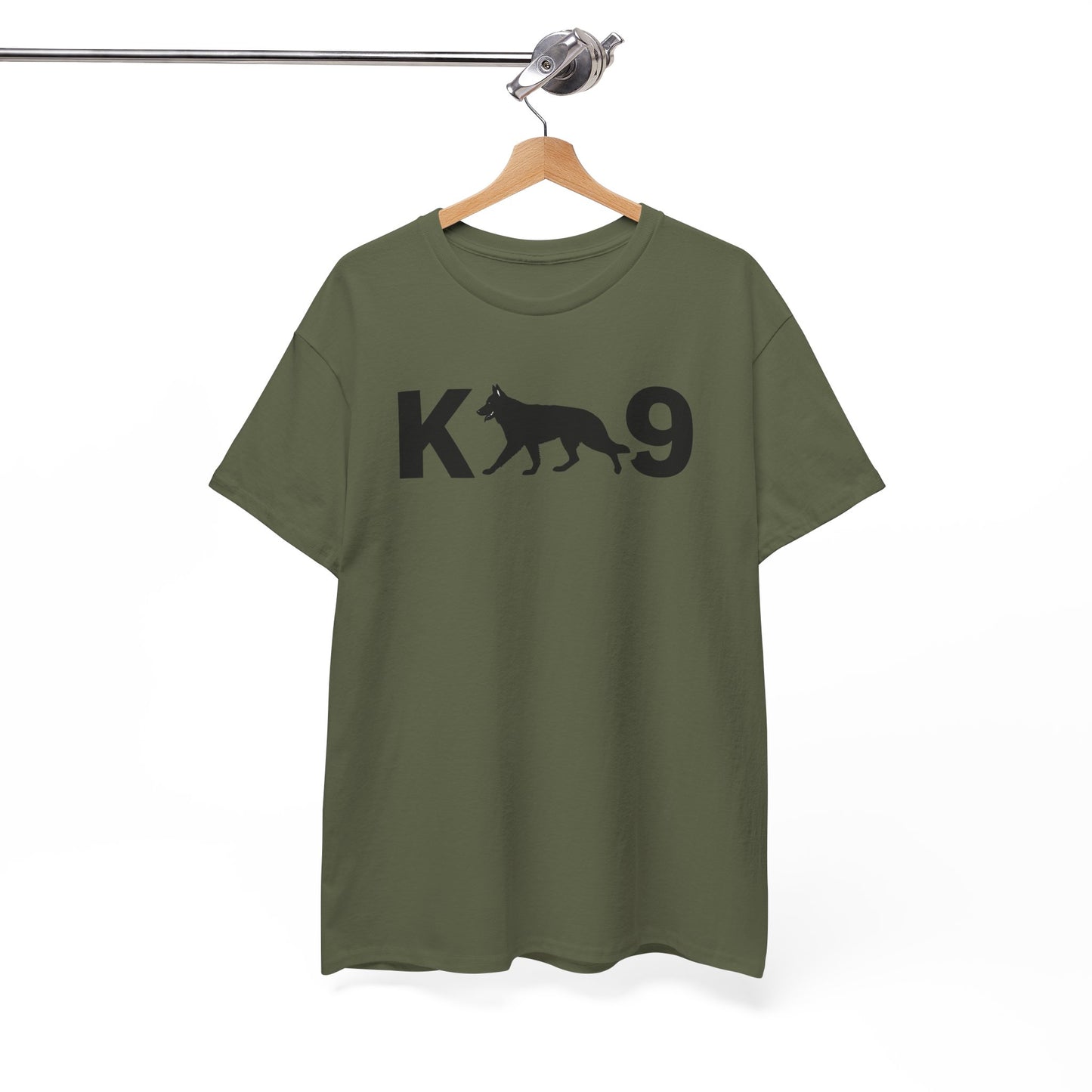 Black German Shepherd K9 Unisex Heavy Cotton Tee - Perfect for Dog Lovers, Pet Owners