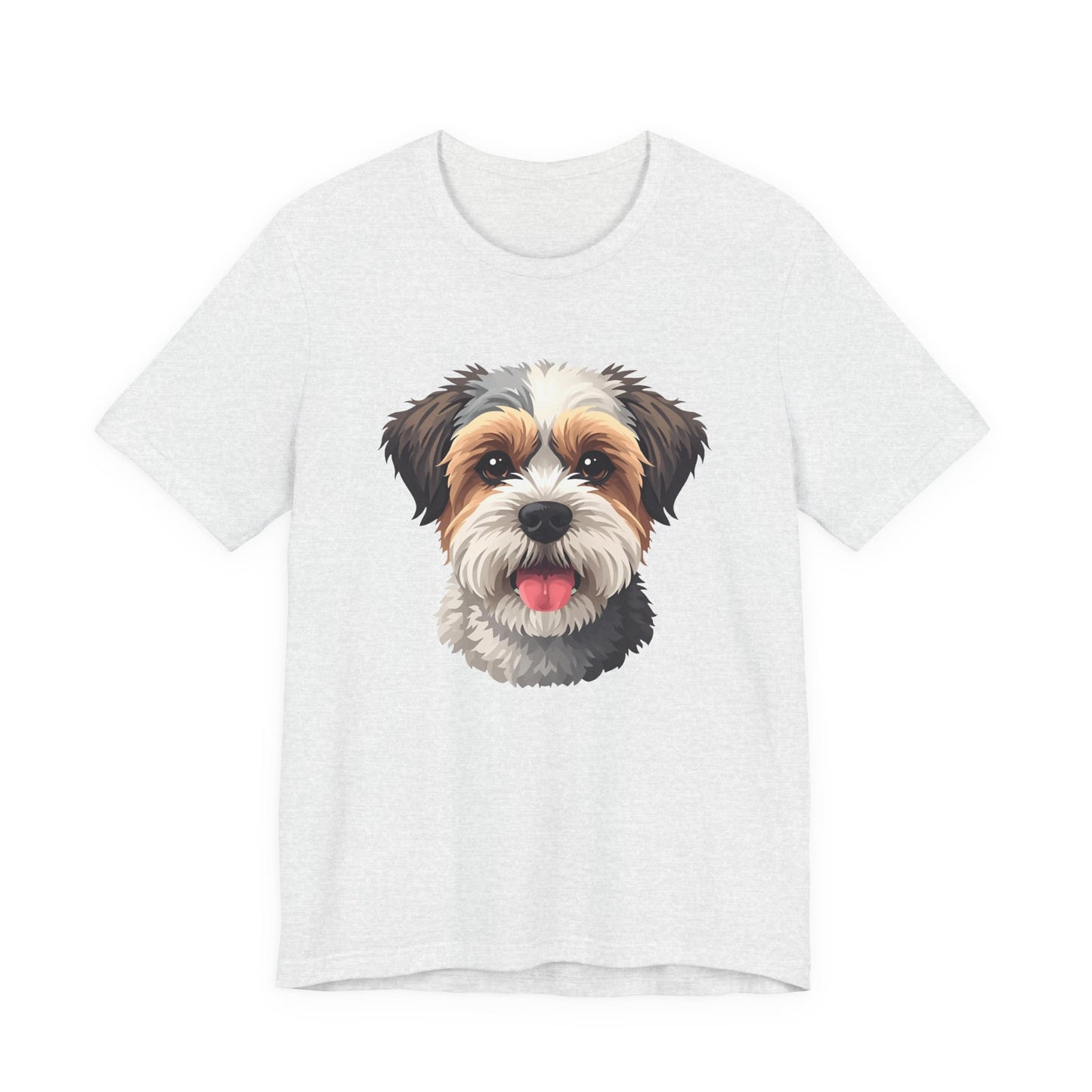 Unisex Dog Lover T-Shirt Featuring a 3D Design of Cute Fluffy Bichon Frise Mix | Gift for Dog Owners