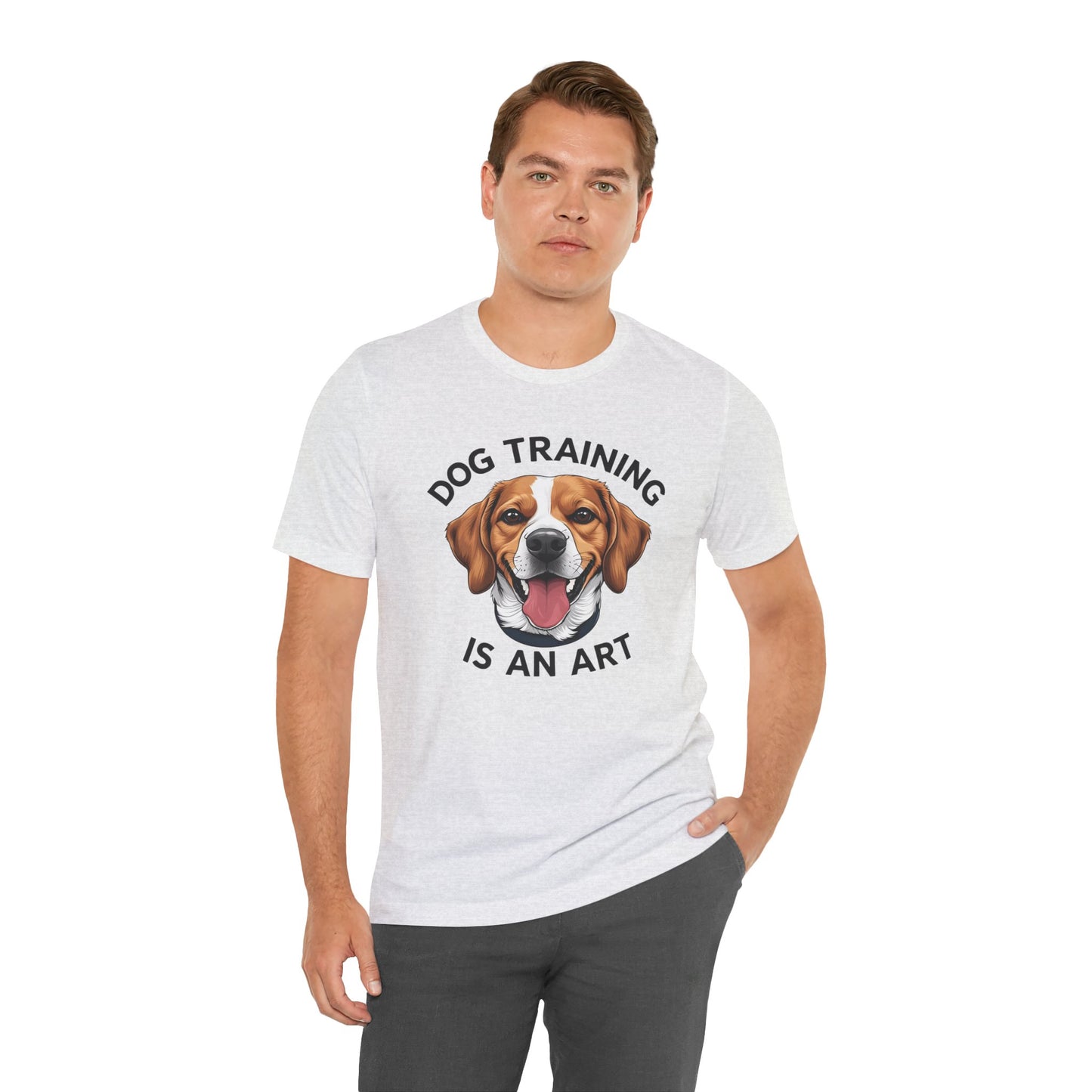 Dog Training is An Art Tee - Unisex Jersey Short Sleeve, Gift for Dog Lovers, Training T-Shirt, Dog Owner Apparel, Cute Canine Shirt