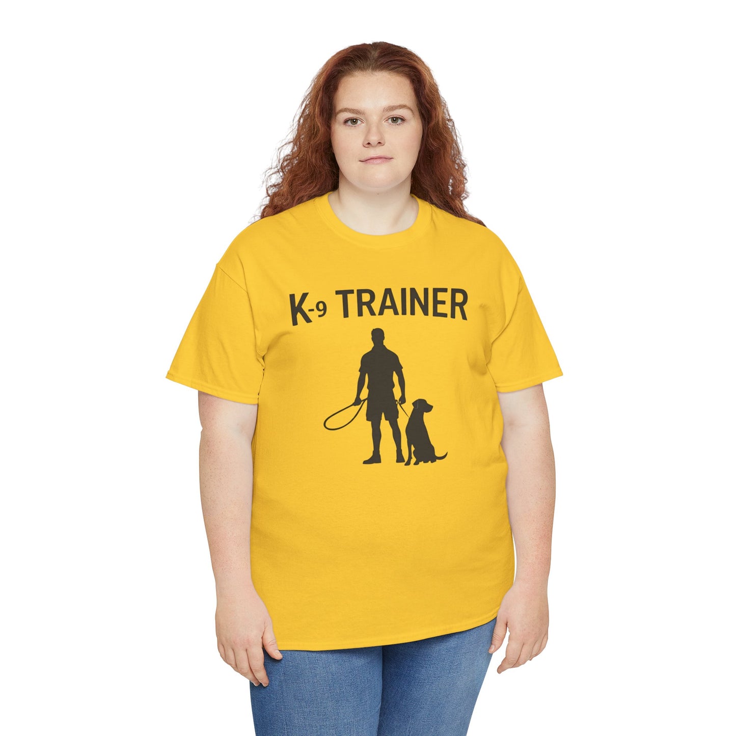 K-9 Trainer Heavy Cotton T-Shirt, Dog Owner Gift, Police Dog Shirt, Animal Enthusiast Apparel, Casual Style Tee