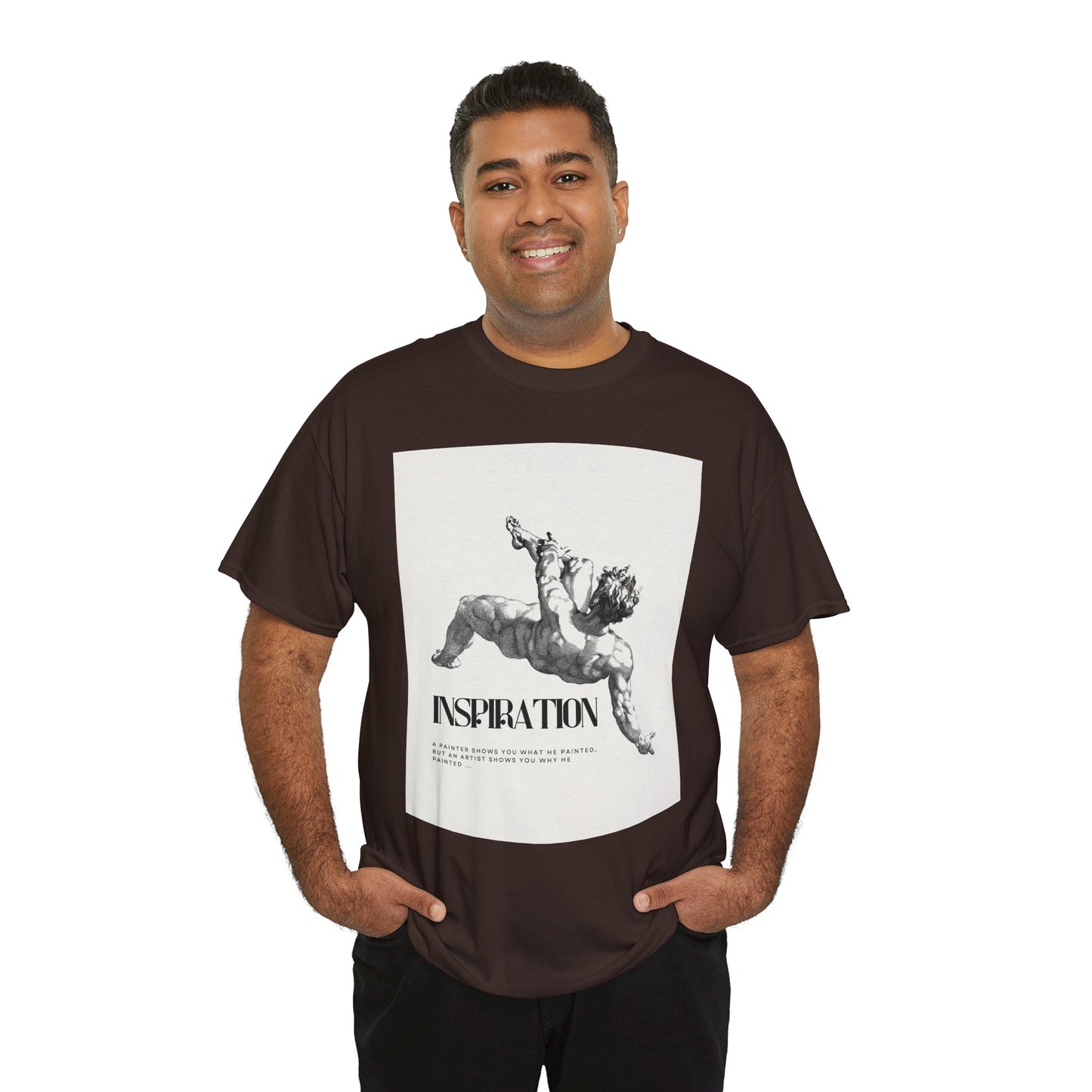 Inspiration Unisex Heavy Cotton Tee, Motivational Shirt, Gift for Artists, Casual Wear, Quote T-Shirt, Birthday Gift
