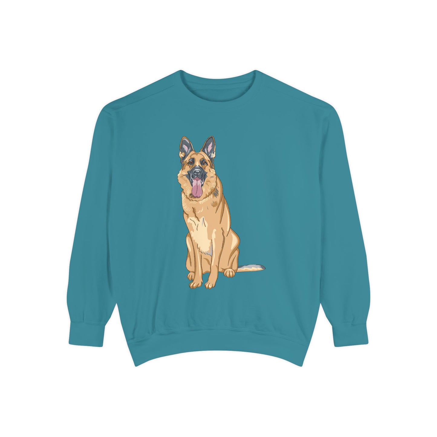 Unisex Dog Lover Sweatshirt With a Graphic of a German Shepherd Sloppily Standing