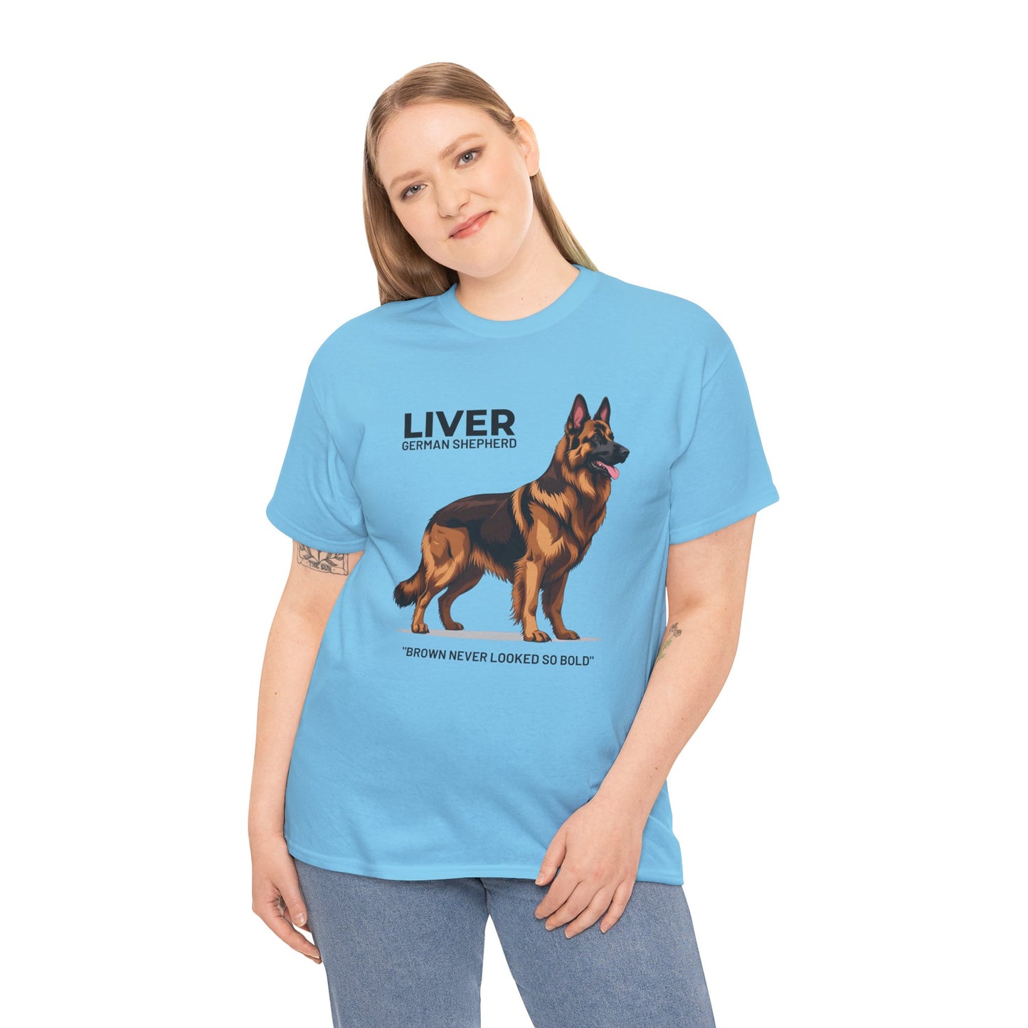 Liver German Shepherd Lover Tee - Brown Never Looked So Bold | Dog Owner Gift, Pet Parent Shirt, Animal Lover Apparel