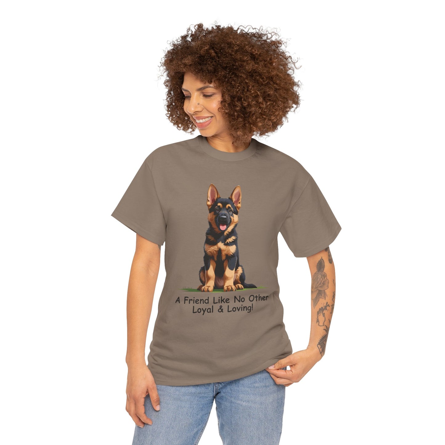 Adorable German Shepherd Puppy Lover Tee: A Friend Like No Other, Dog Owner Gift, Dog Mom Shirt, Gifts for Animal Lovers, Unisex Cotton T-shirt