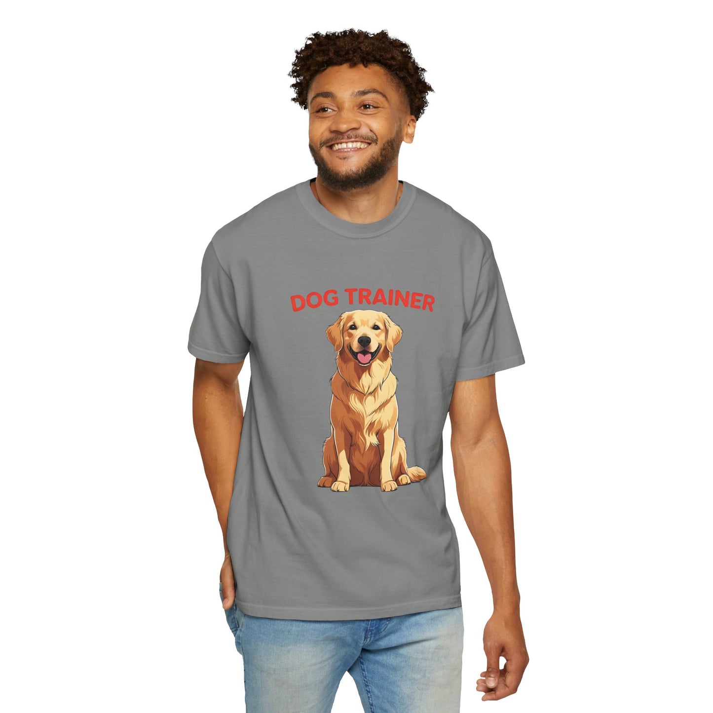Dog Trainer Unisex Garment-Dyed T-Shirt | Perfect Gift for Dog Lovers, Pet Owners, Trainers, Birthdays, and Everyday Use