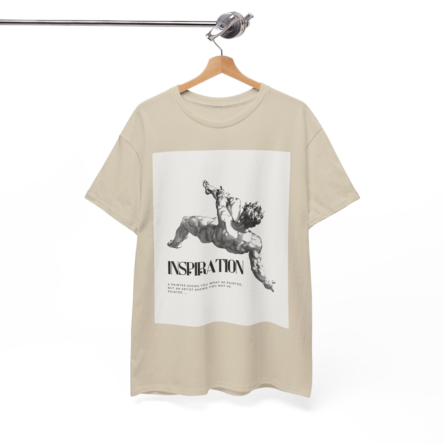 Inspiration Unisex Heavy Cotton Tee, Motivational Shirt, Gift for Artists, Casual Wear, Quote T-Shirt, Birthday Gift