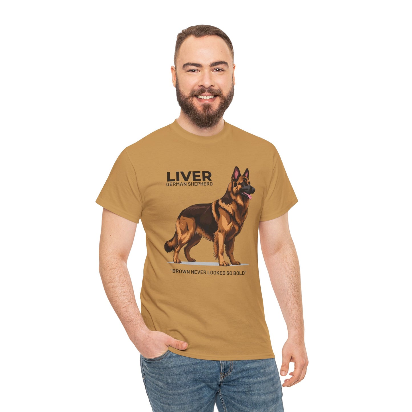 Liver German Shepherd Lover Tee - Brown Never Looked So Bold | Dog Owner Gift, Pet Parent Shirt, Animal Lover Apparel