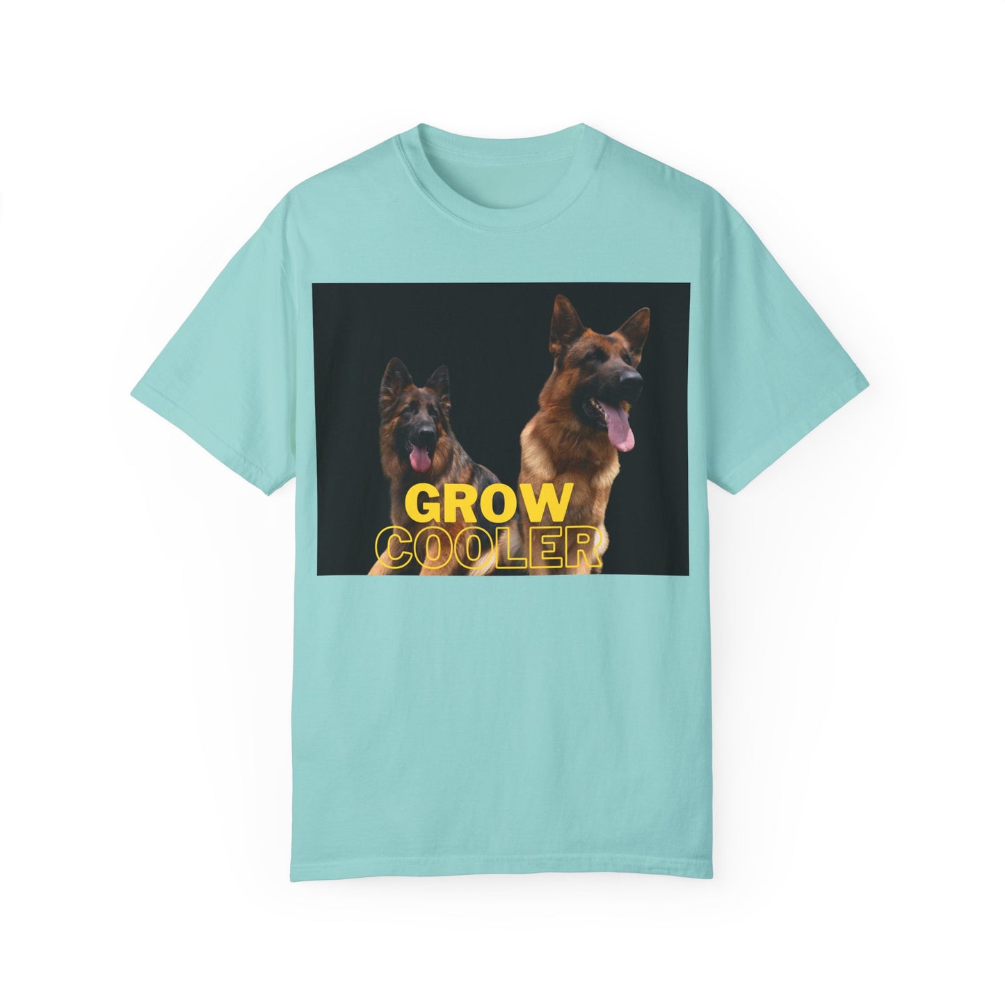 Unisex Dog Lover T-Shirt With Two German Shepherds and Caption Grow Cooler
