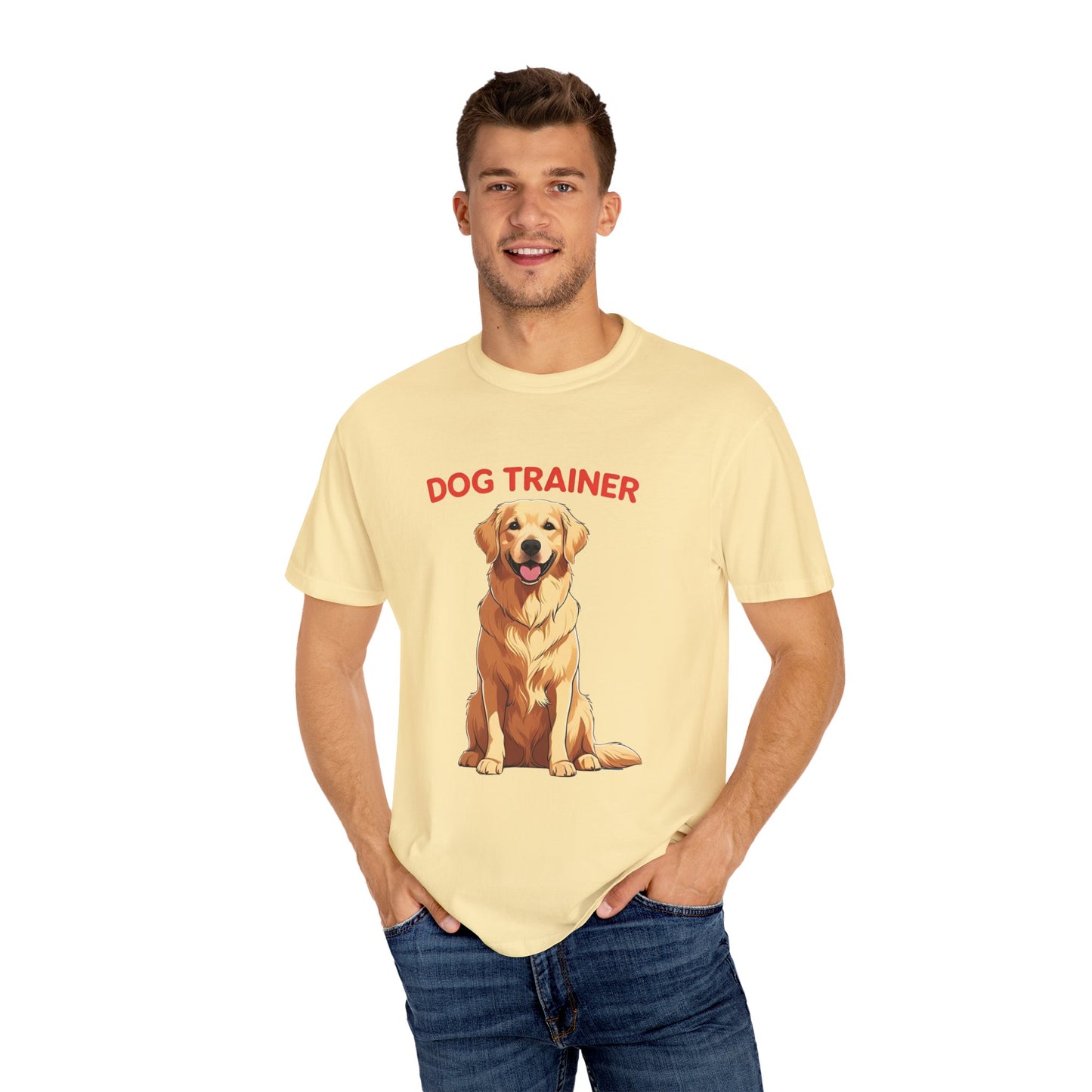 Dog Trainer Unisex Garment-Dyed T-Shirt | Perfect Gift for Dog Lovers, Pet Owners, Trainers, Birthdays, and Everyday Use