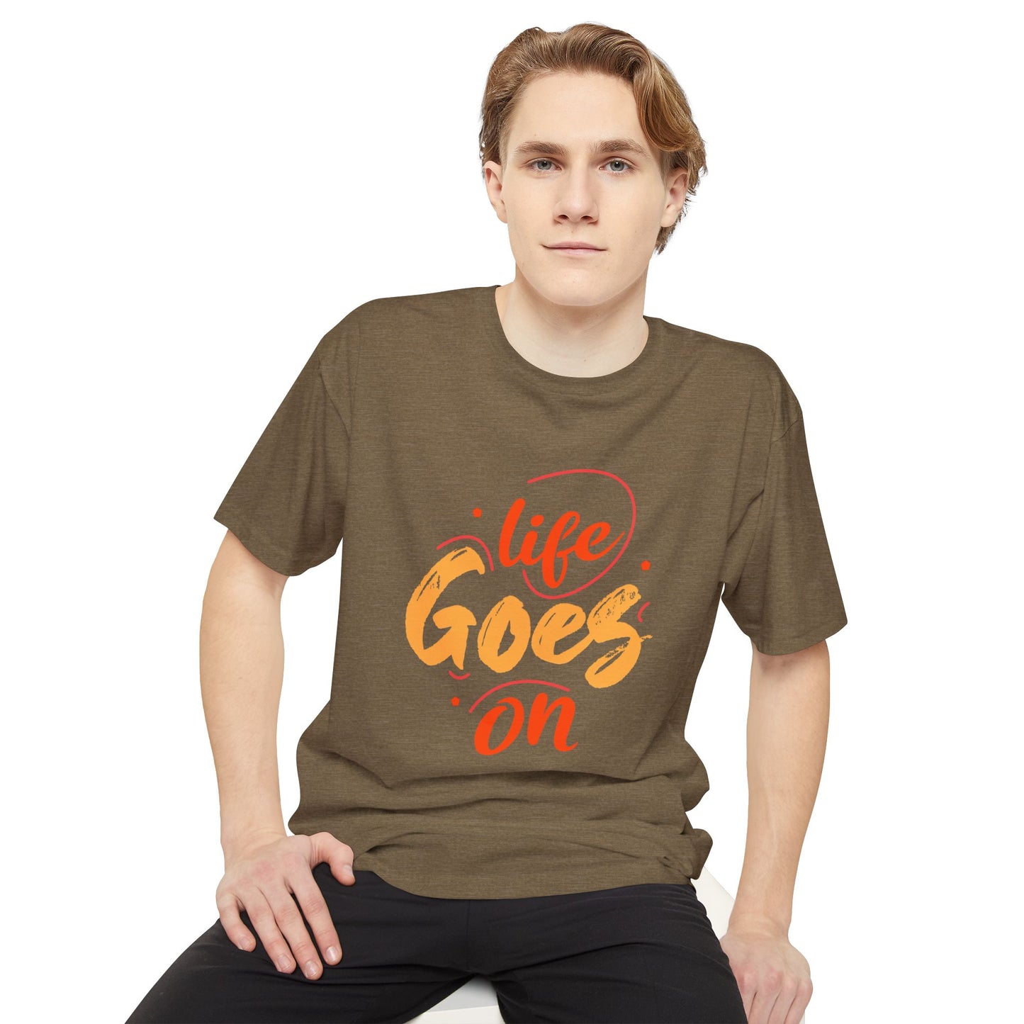 Inspirational Unisex Urban Tee - 'Life Goes On', Casual Streetwear, Gift for Friends, Motivational Outfit, Comfortable Daily Wear